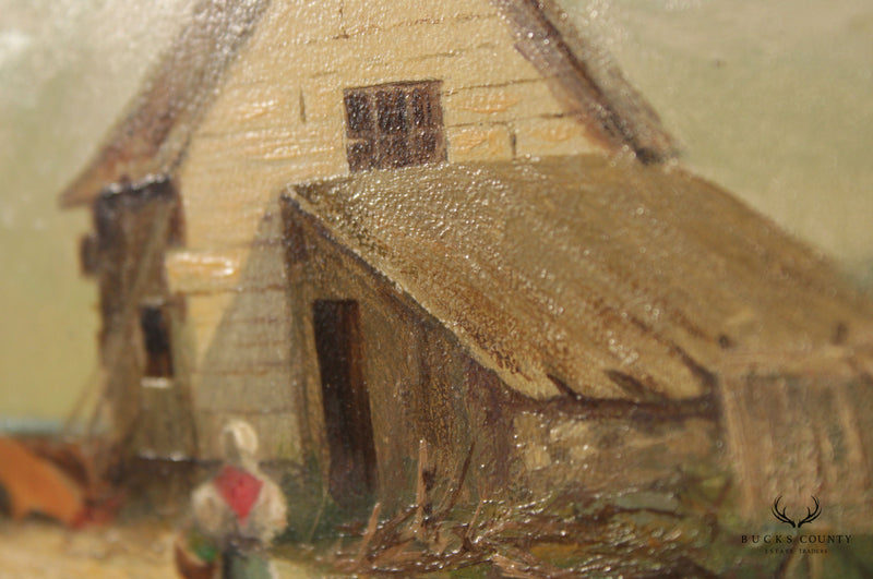 Wilfred P. Davison 'Fishermans House' Original Oil Painting