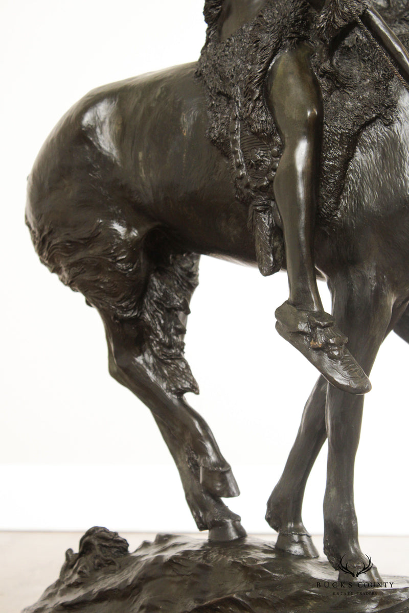 James Earle Fraser 'End of the Trail' Large Bronze Sculpture