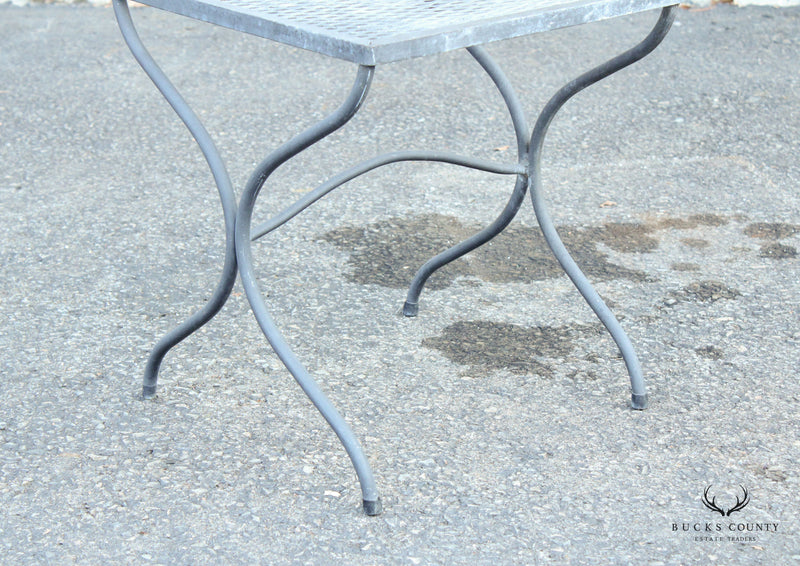 Mid Century Modern Vintage Pair of X Base Iron Patio Side Tables