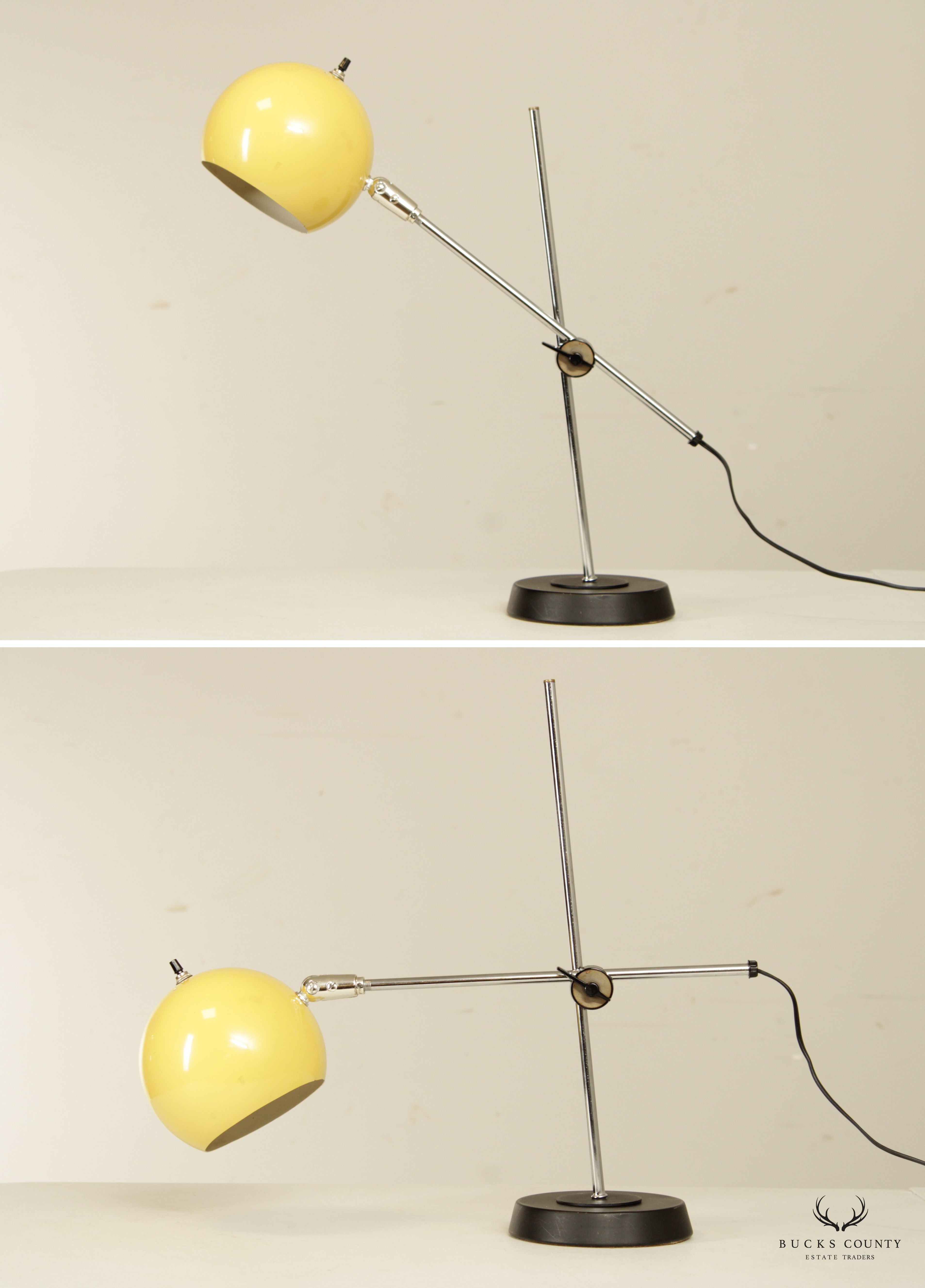 Robert Sonneman Mid Century Modern Adjustable Eyeball Table Lamp