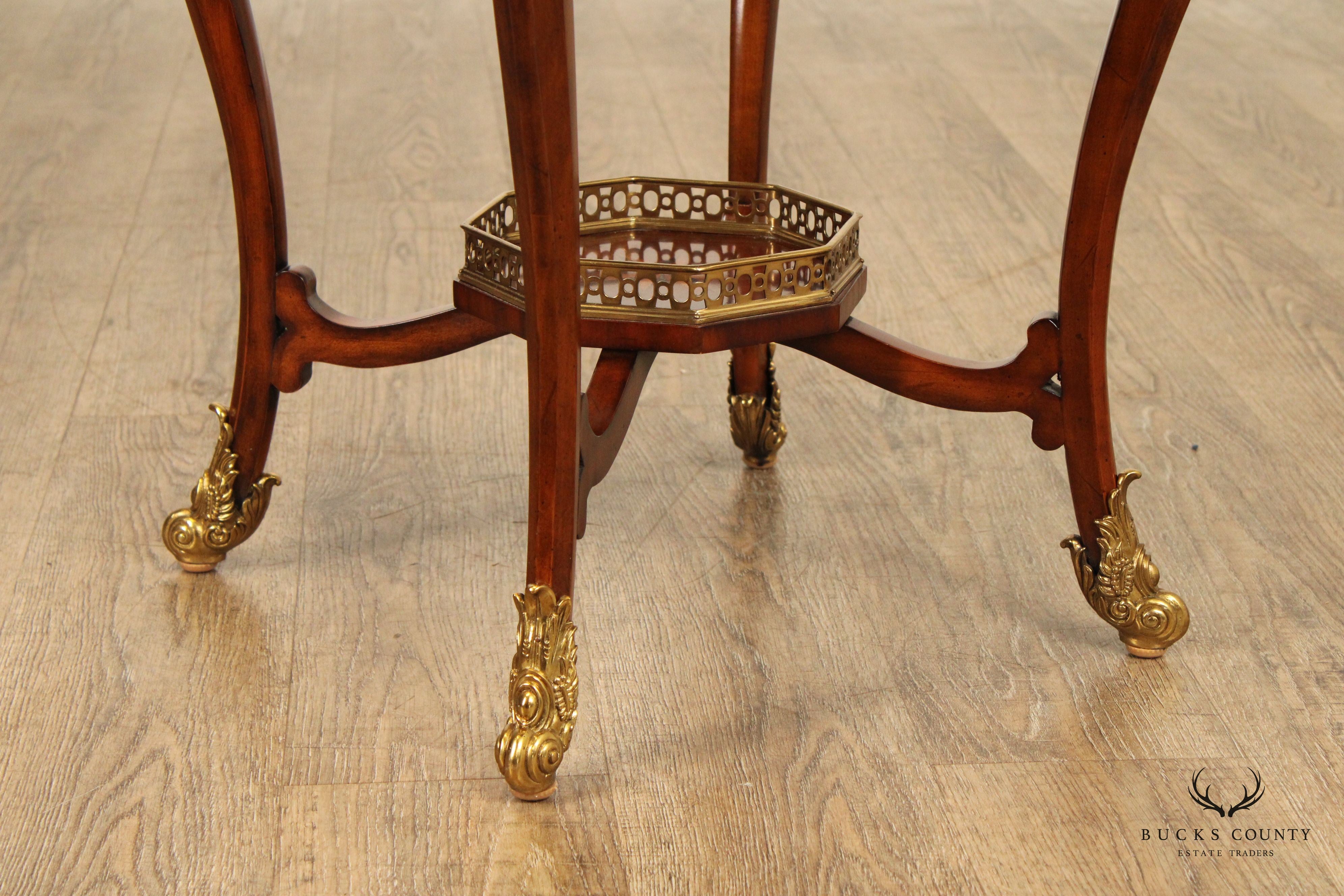 Maitland Smith French Régence Style Inlaid Mahogany Table