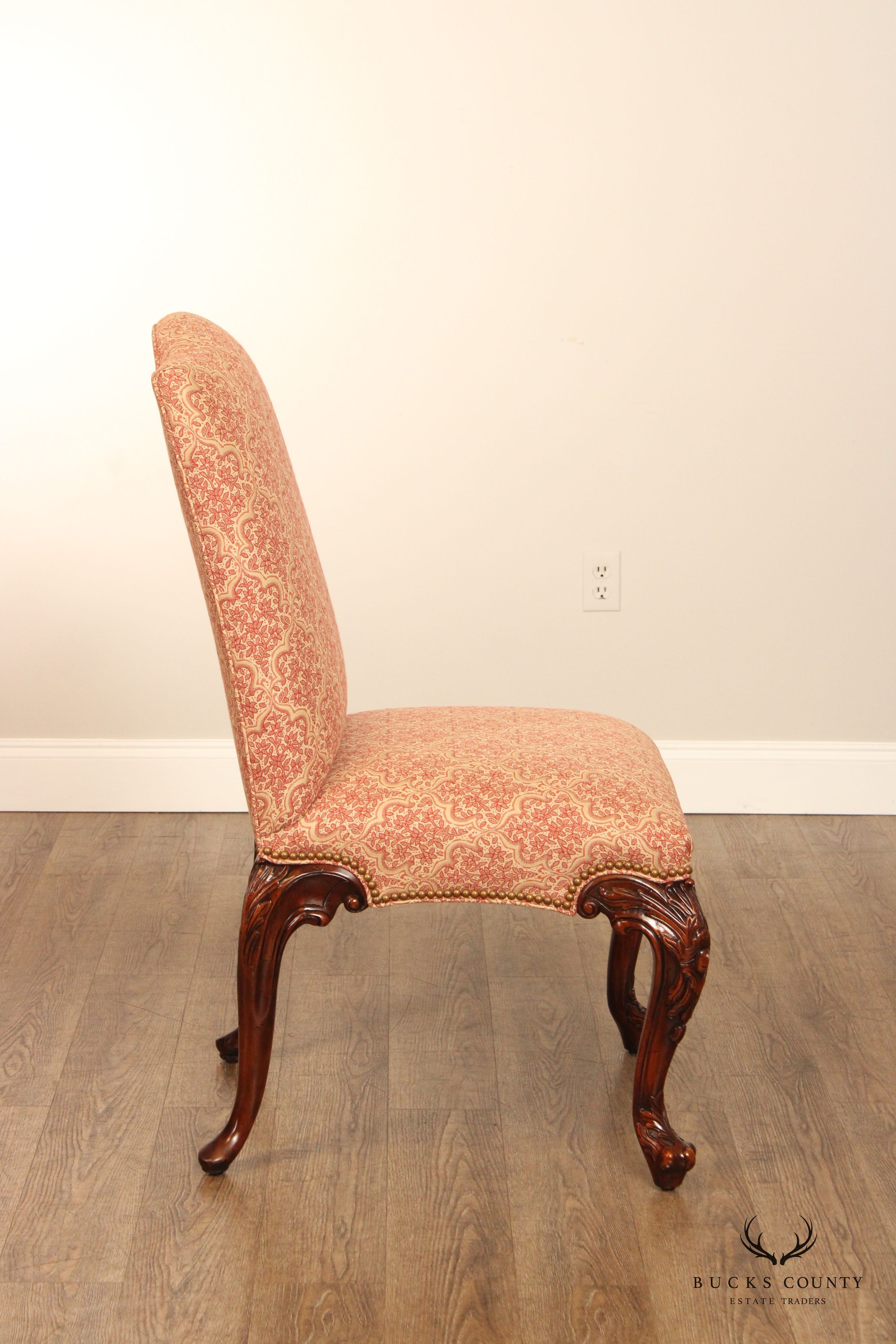 Theodore Alexander Althorp Living History Carved Mahogany Side Chair