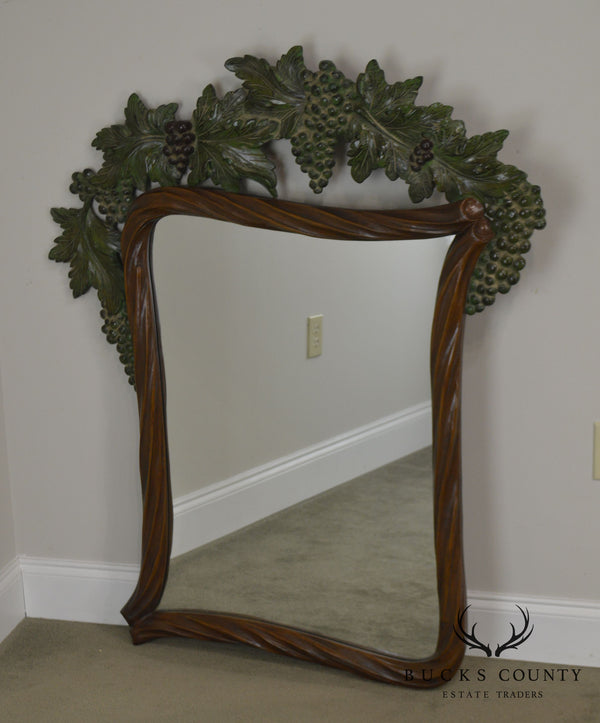 Bettis Brooke Grapevine Carved Hanging Wall Mirror