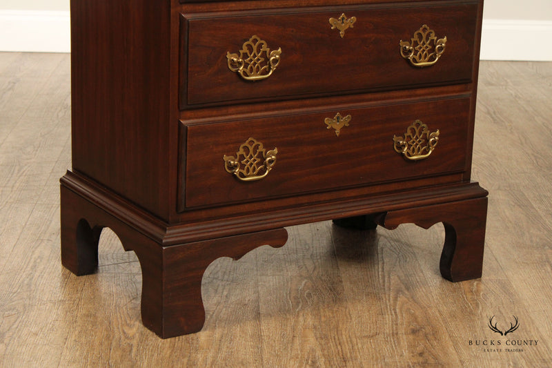 Harden Chippendale Style Pair of Cherry Chest Nightstands