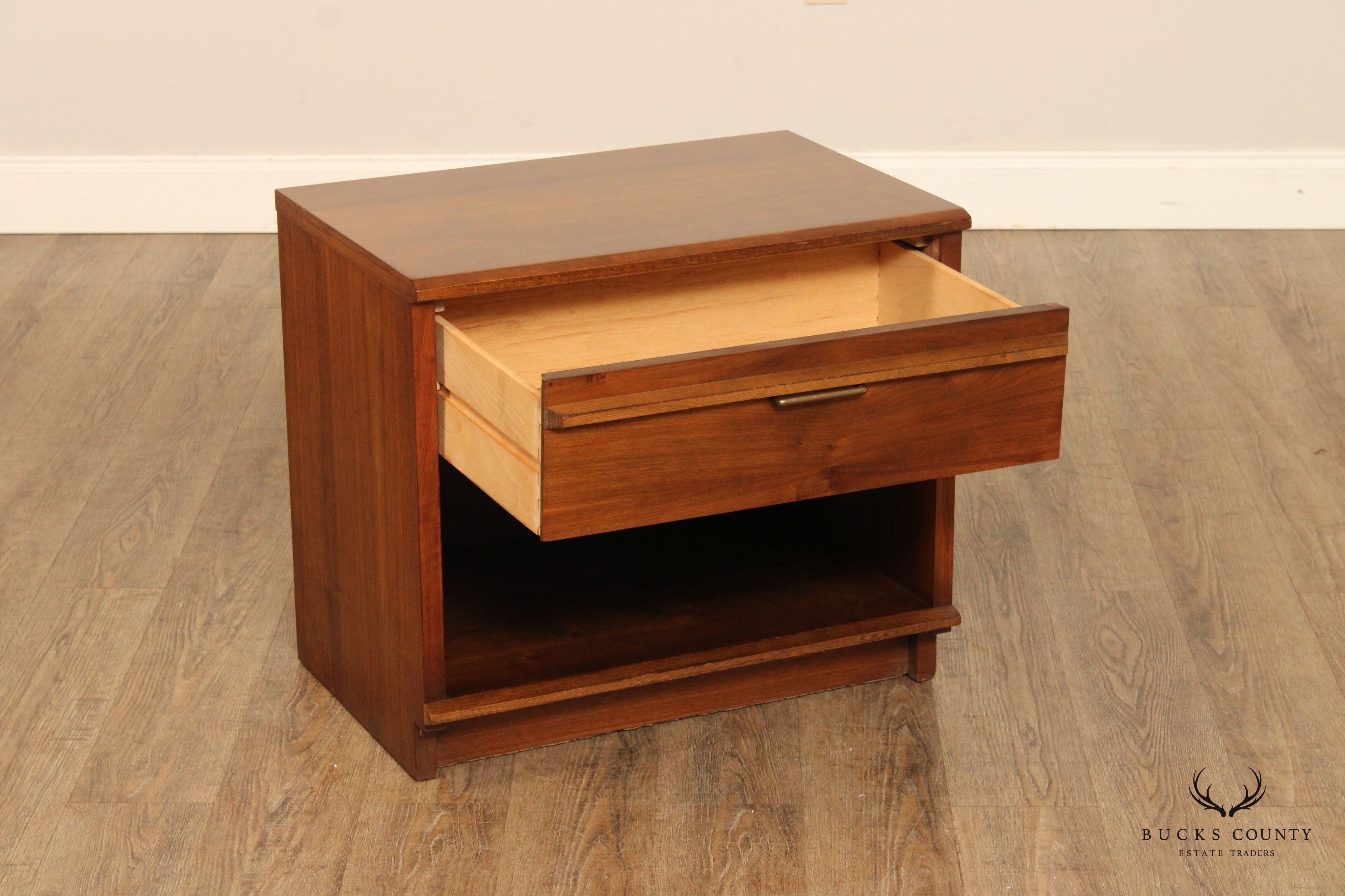 Lane Mid Century Modern Walnut Nightstand