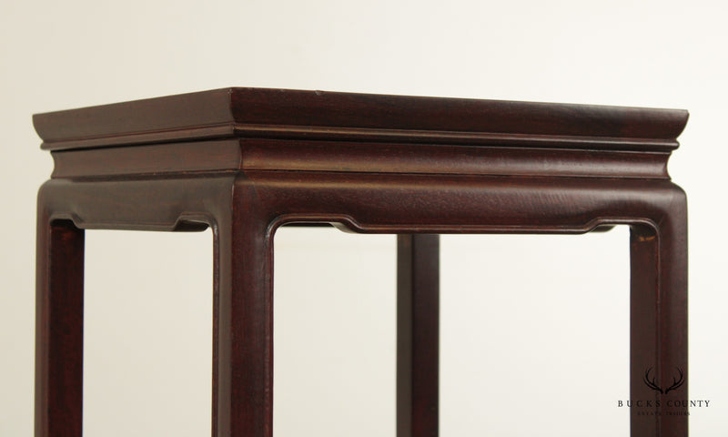 Asian Ming Style Rosewood Pedestal Stand