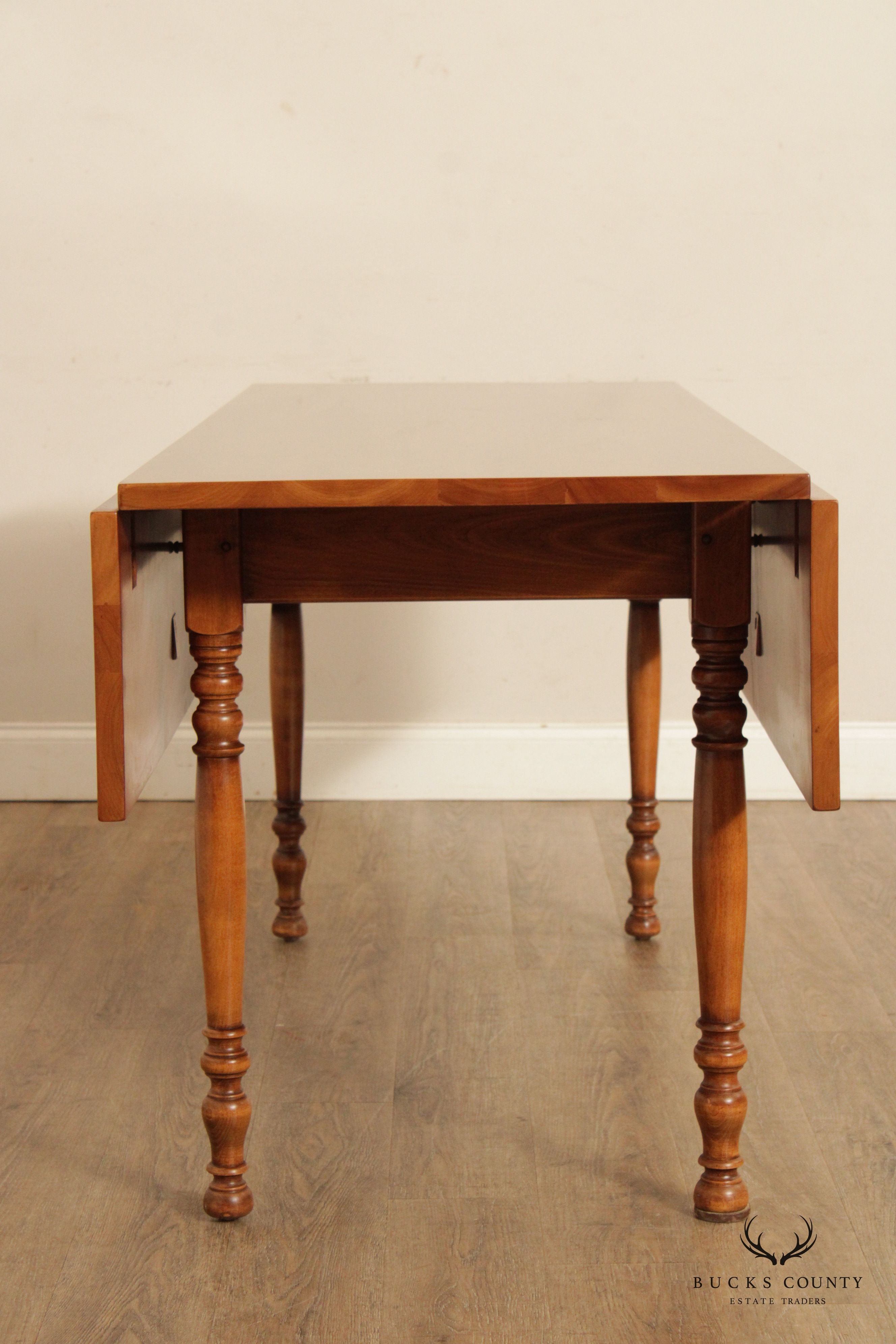 Stickley Vintage Cherry Drop-Leaf Harvest Dining Table