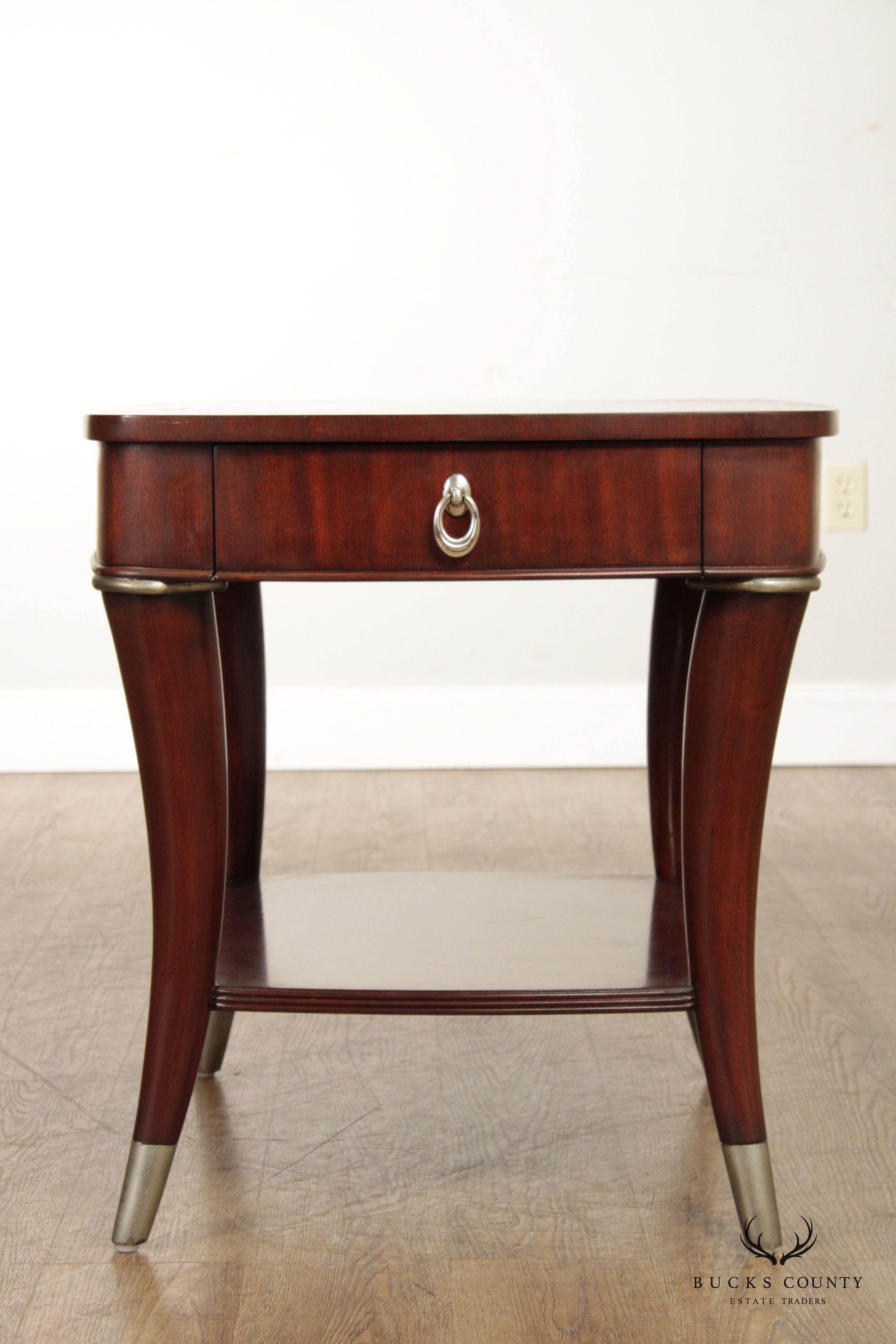 Thomasville 'Bogart' Art Deco Style One-Drawer Side Table