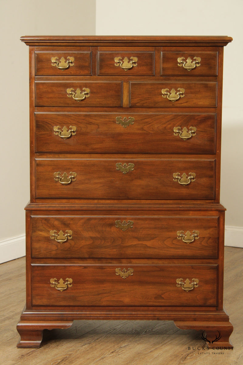 Pennsylvania House Chippendale Style Cherry Chest on Chest