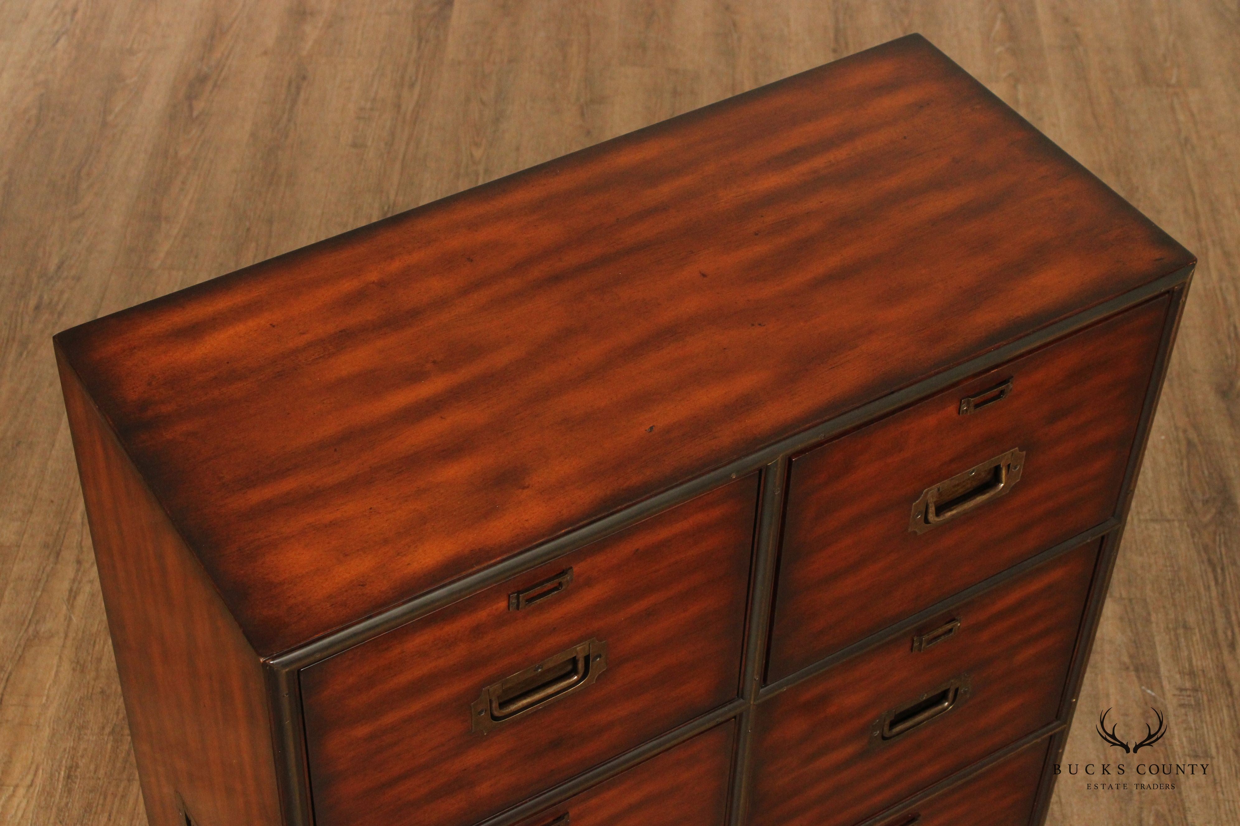 Theodore Alexander Campaign Style 'Subaltern's Chest' File Cabinet