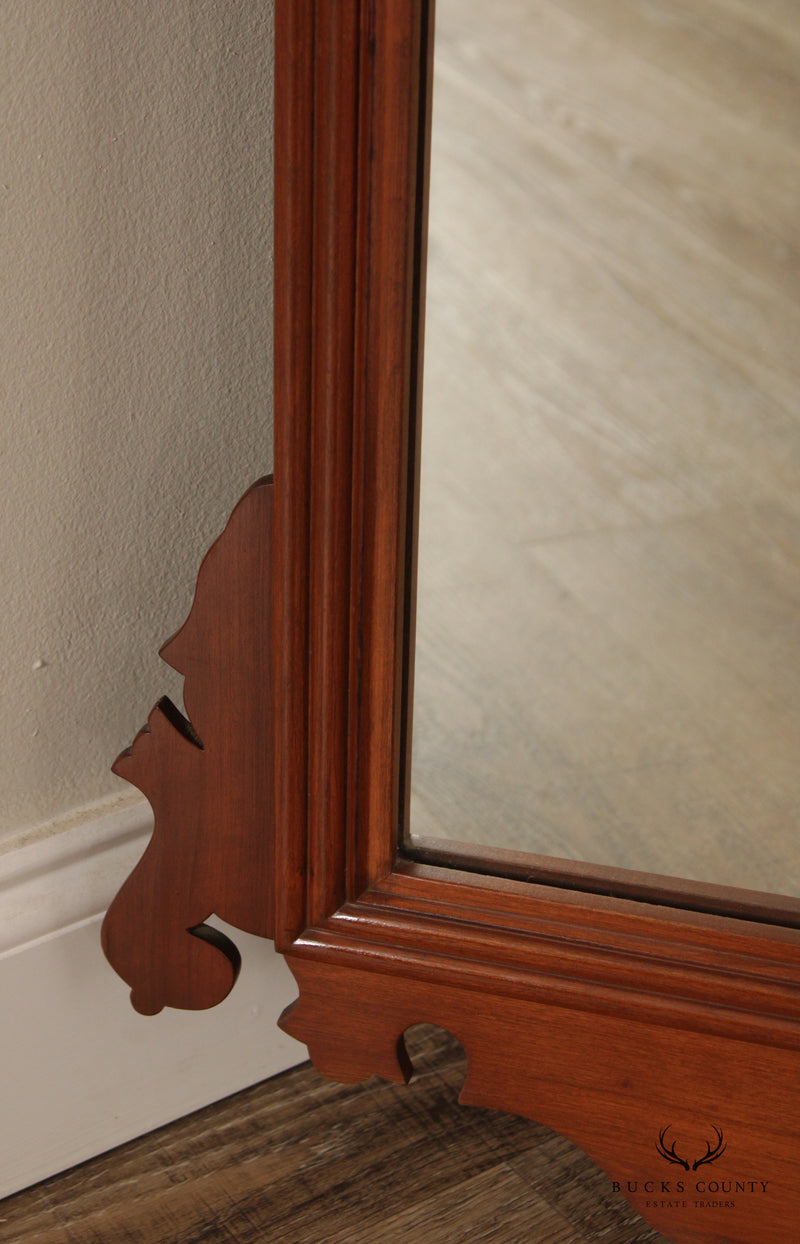 Chippendale Style Vintage Mahogany Frame Wall Mirror