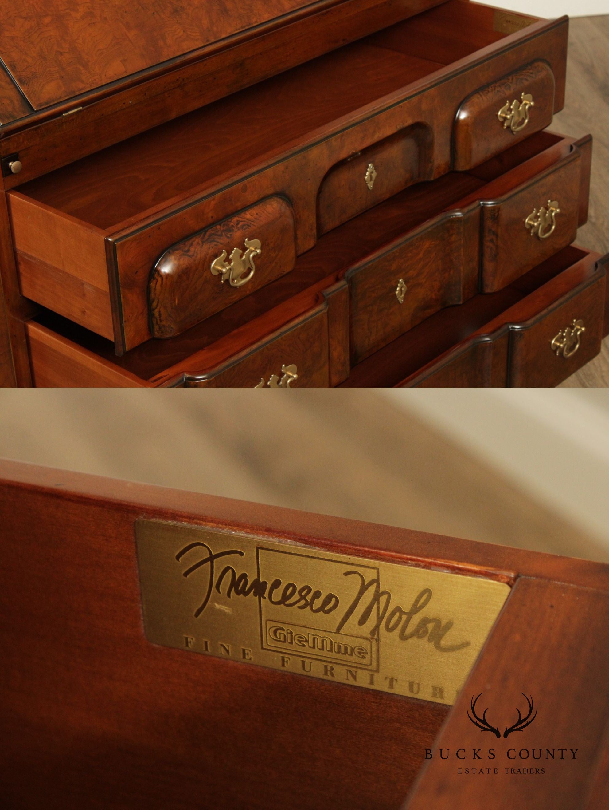 Francesco Molon 18th Century Collection Trumeau Secretary Desk