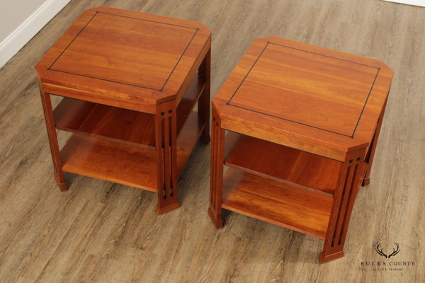 Stickley 21st Century Collection Pair of Cherry Square End Tables