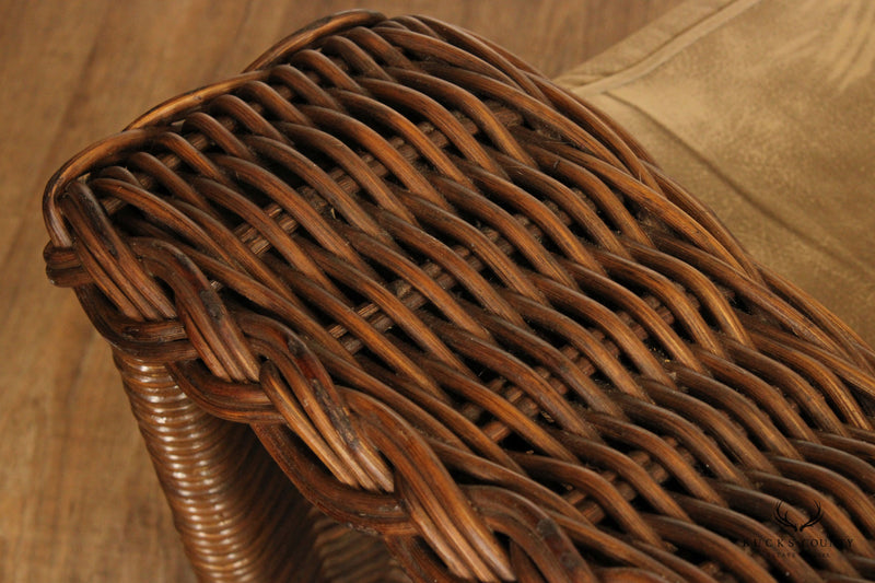 Quality Wicker Frame Three-Seat Sofa