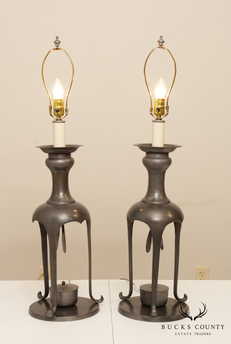Mid Century Modern James Mont Style Pair Table Lamps