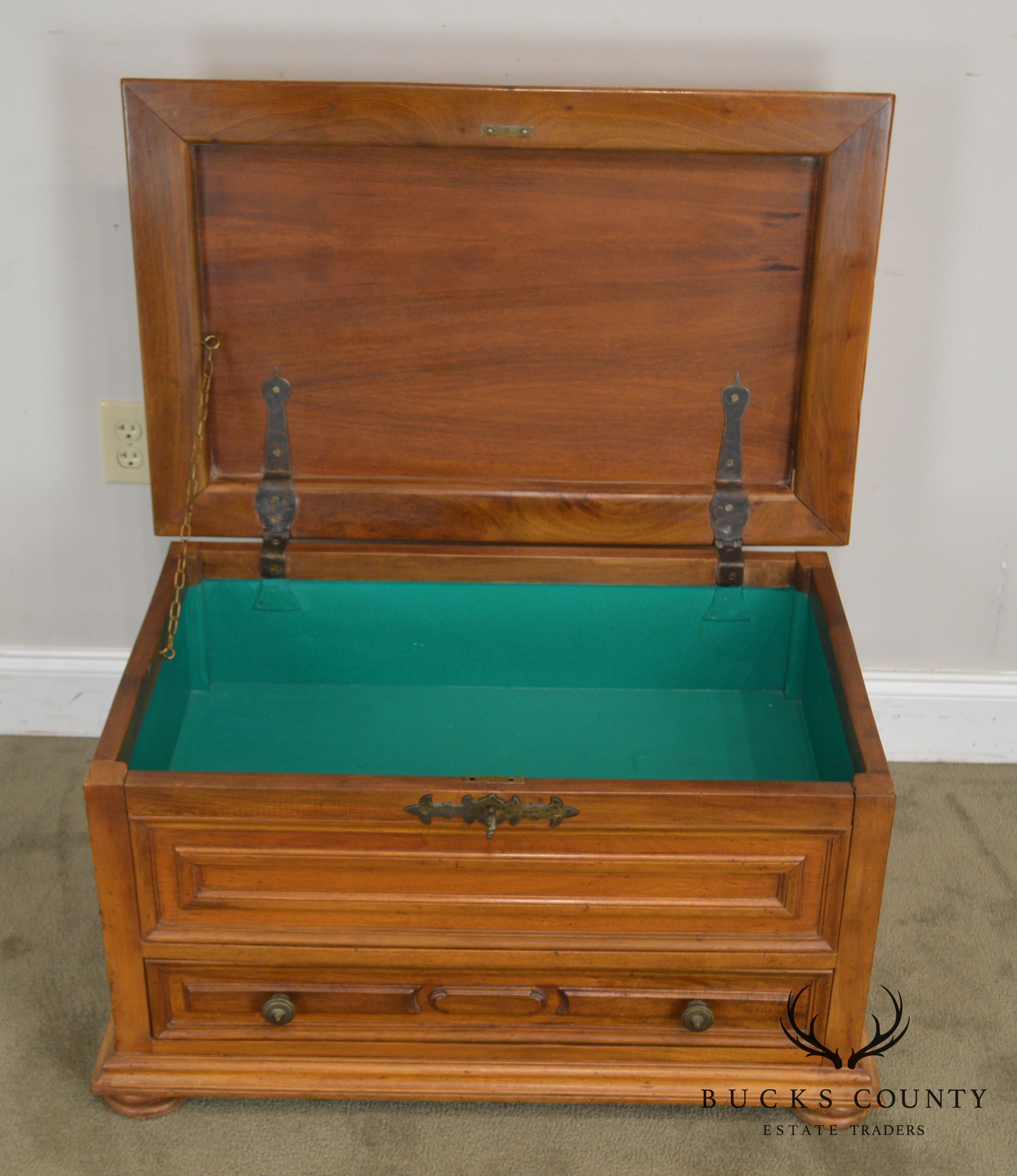 Italian Walnut Silverware Chest Made in Italy for Bloomingdales