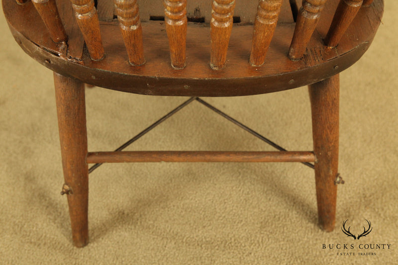 W. H. Kinginger Nazareth P. A, Baker and Confectioner Engraved Antique Oak Armchair