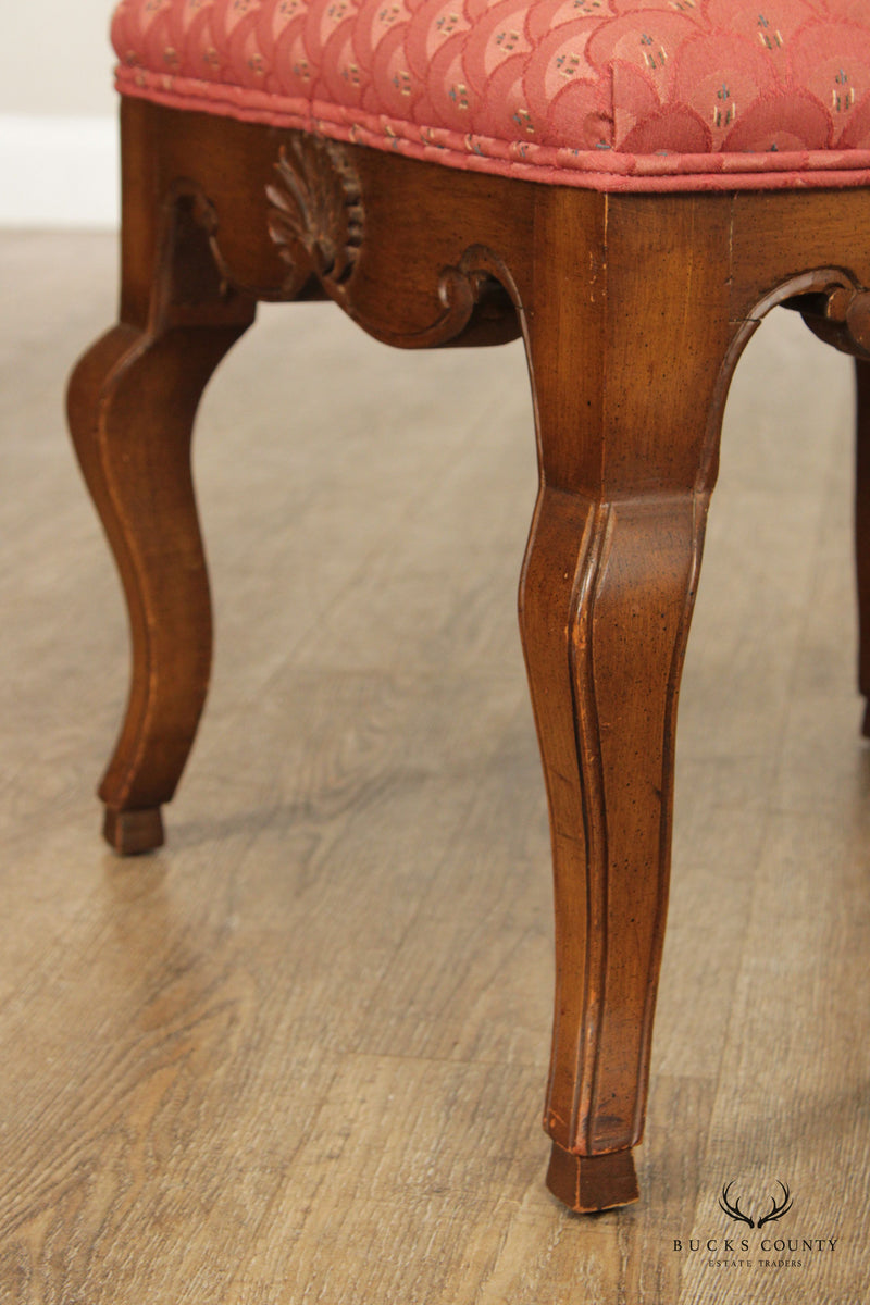French Rococo Style Pair of Carved Stools