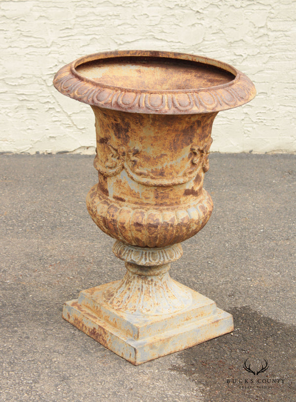Vintage French Style Large Cast Iron Garden Urn