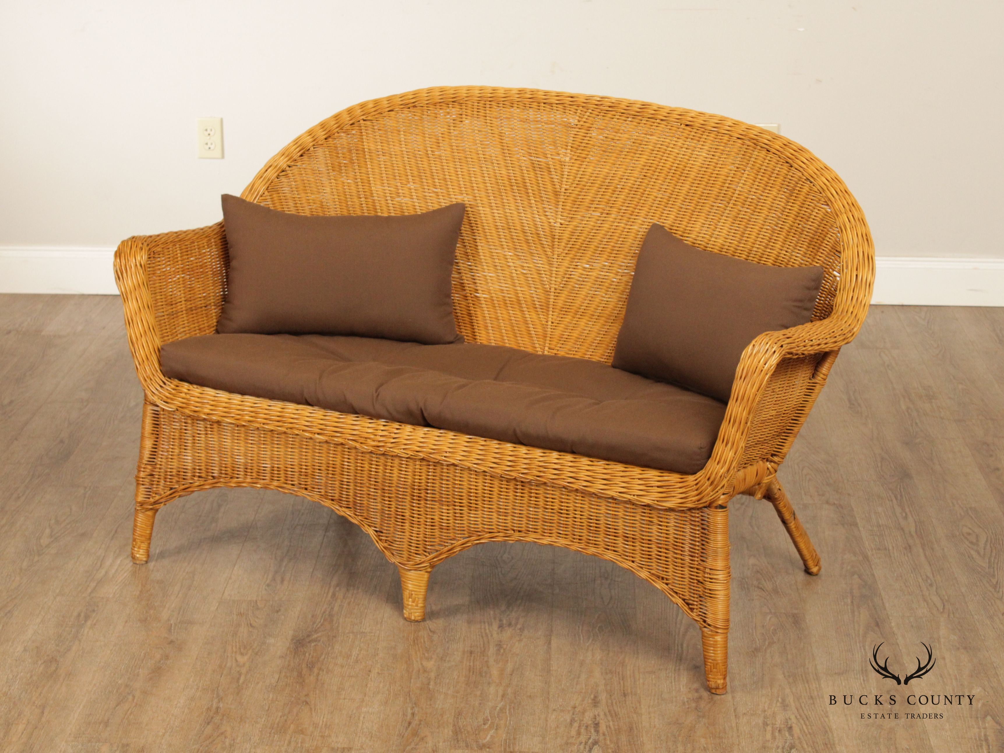 The Company Store Wicker Loveseat