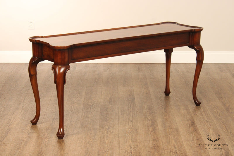 Hekman Queen Anne Style Walnut Console or Sofa Table