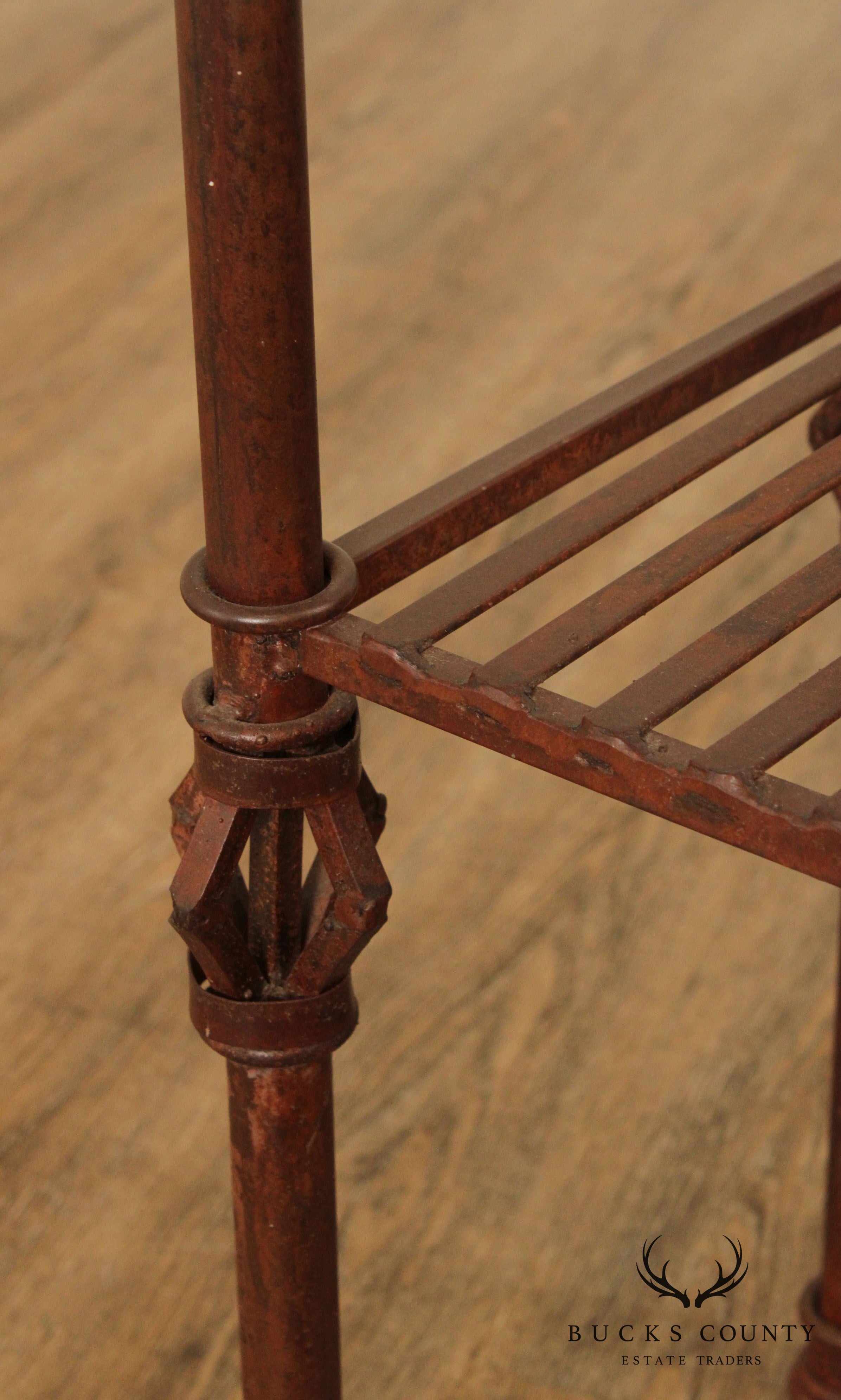 Gothic Style Wrought Iron Plant Stand