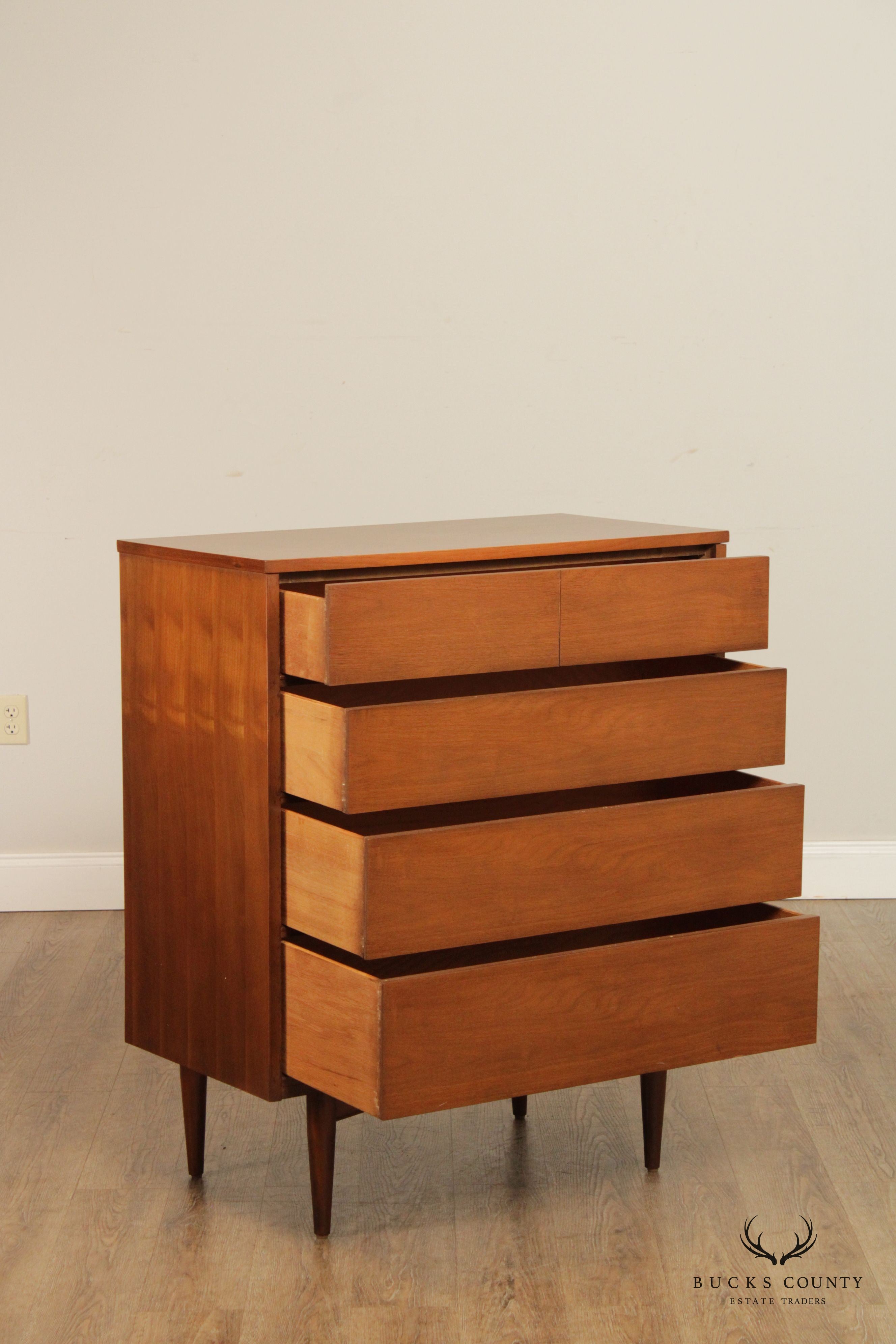 Mid Century Modern Walnut High Chest of Drawers