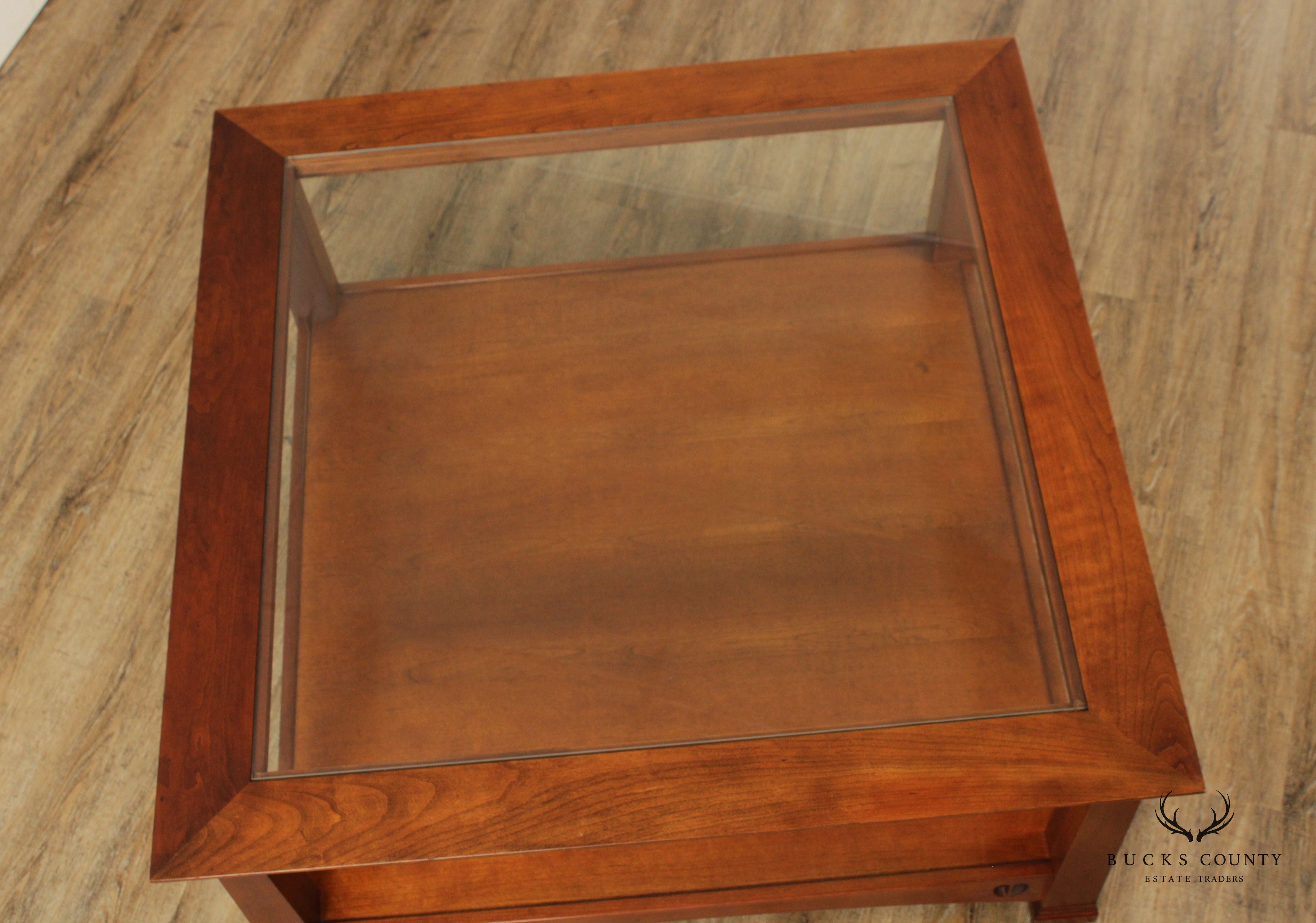 Stickley Arts & Crafts Style Cherry Square Cocktail Table