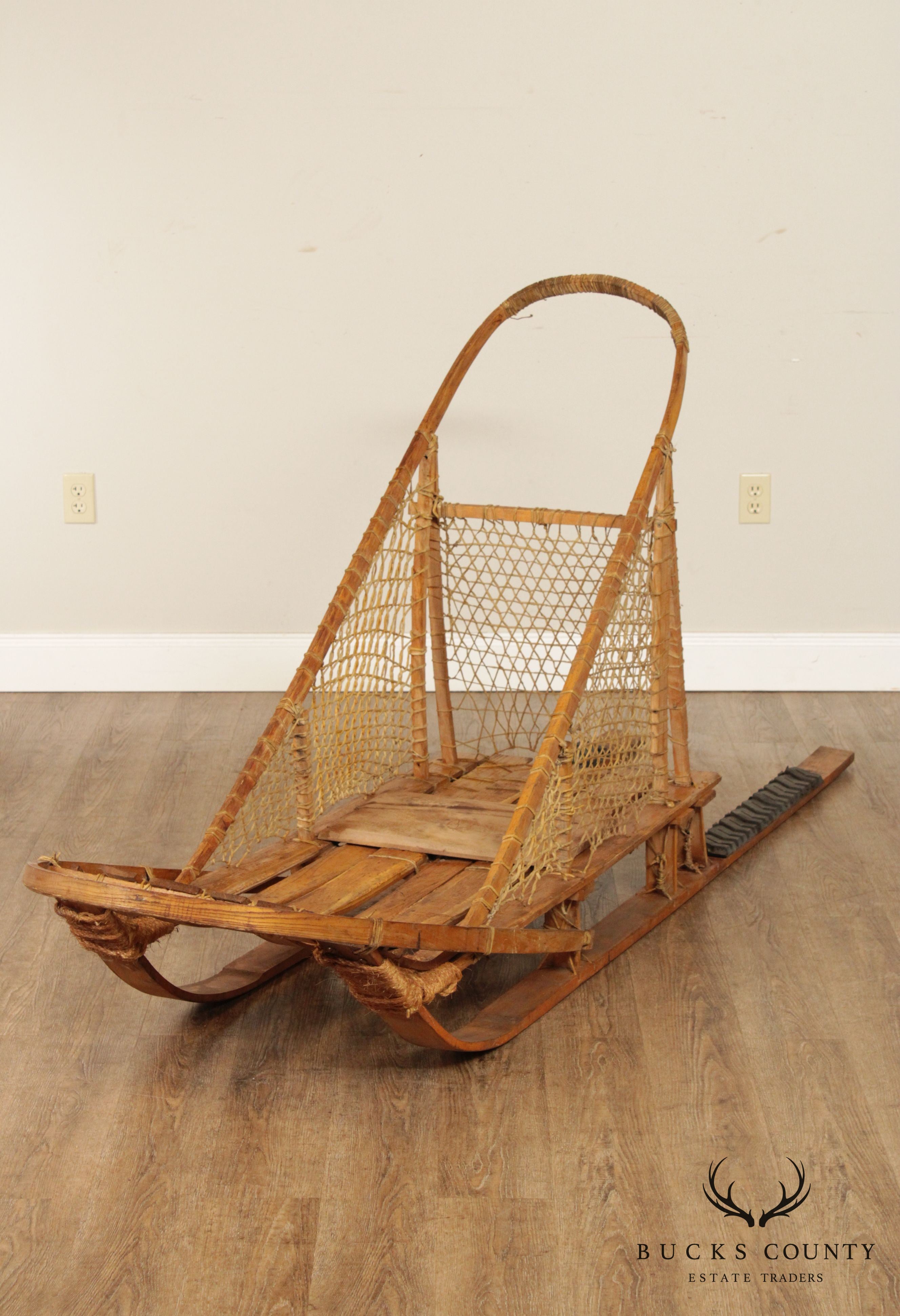 Vintage Adirondacks Wooden Dog Sled