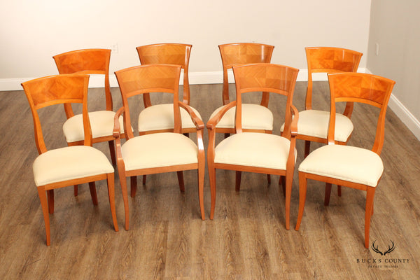 John Turano and Sons Italian Modern Klismos Set of Eight Dining Chairs