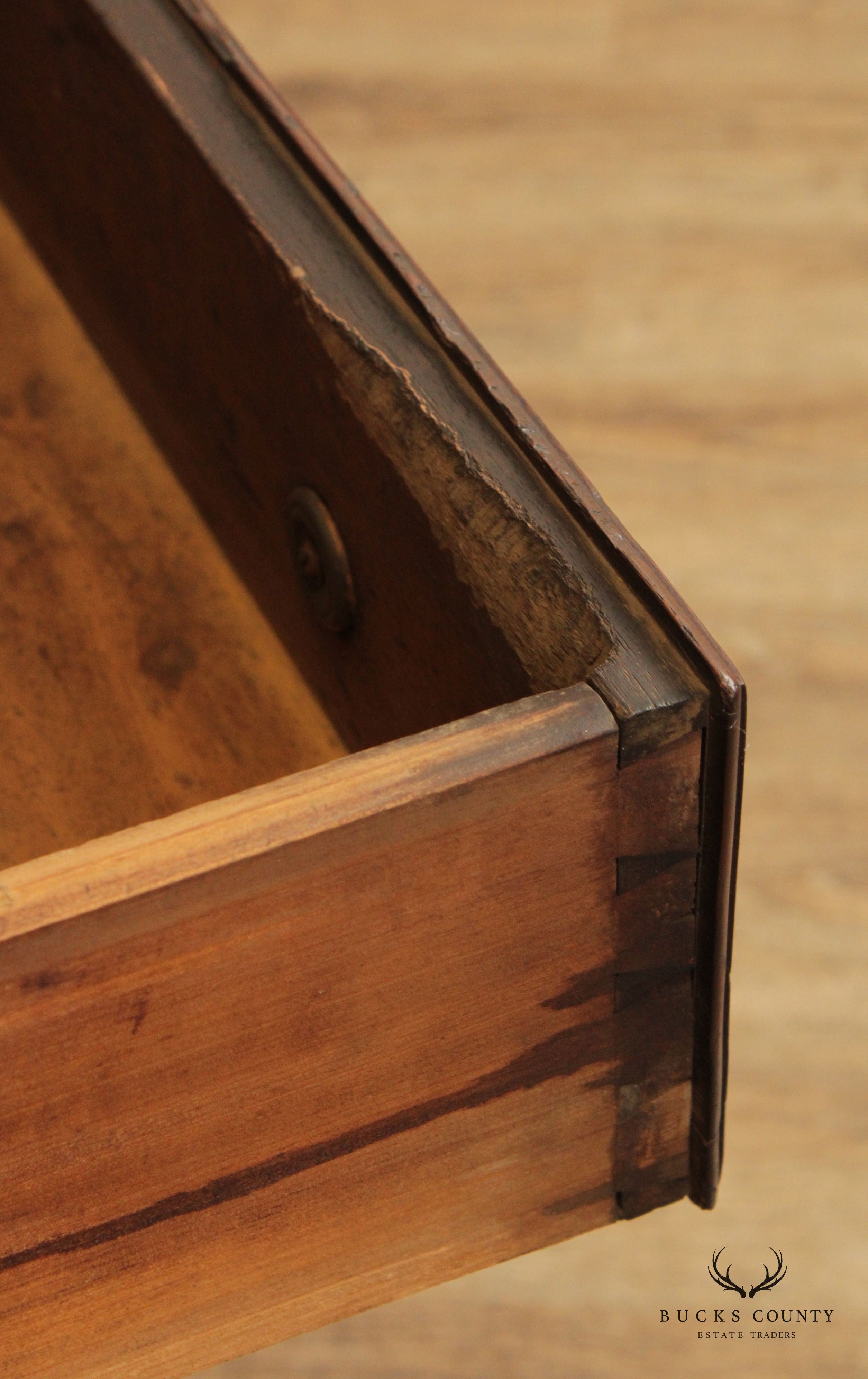 18th Century Antique Walnut Two-Drawer Tavern Table