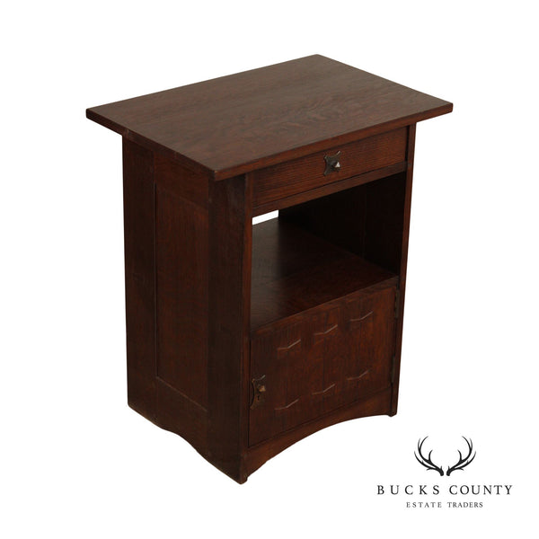 Mission Style Custom Quality Oak Nightstand Cabinet