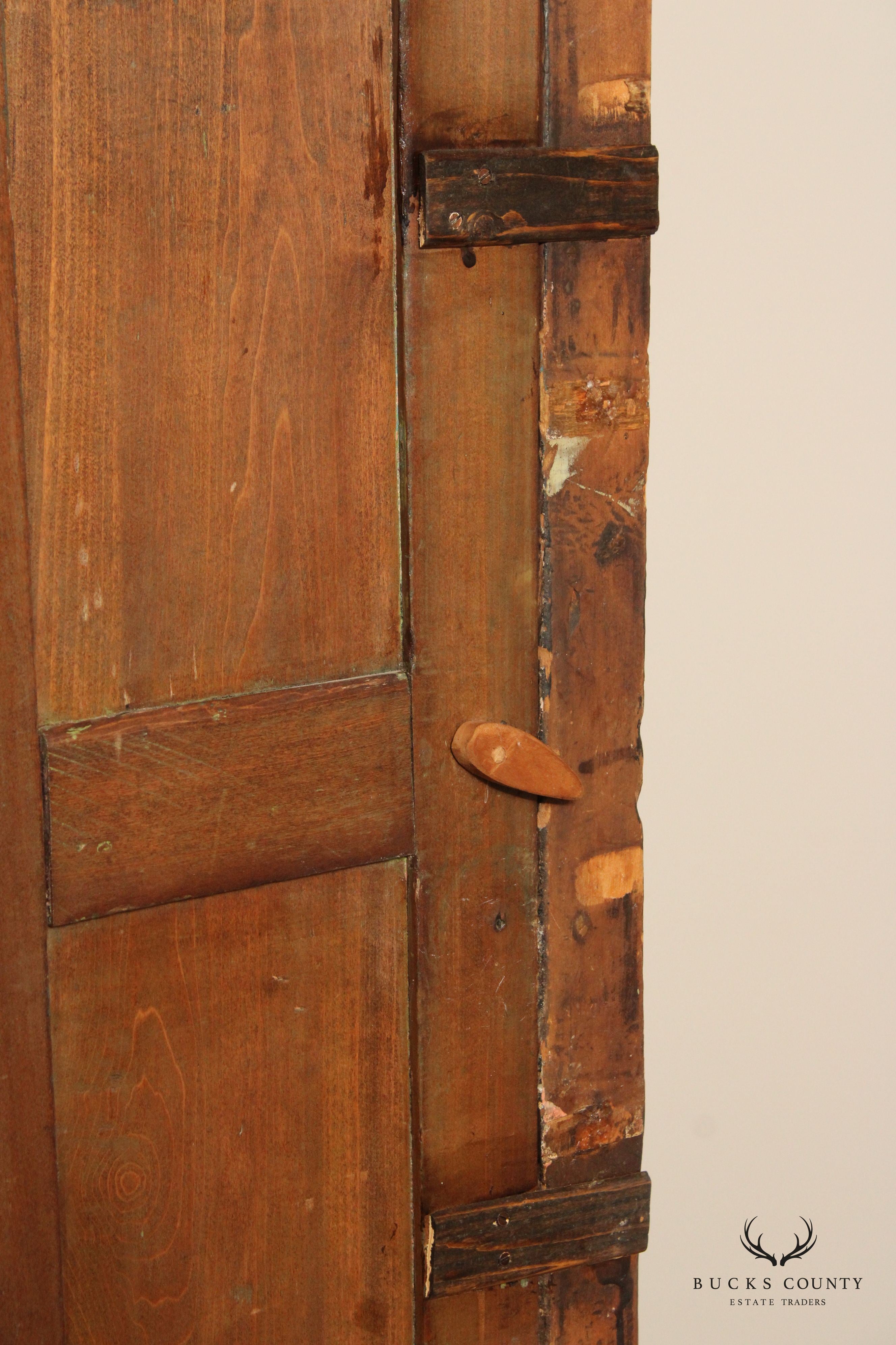 Antique 19th Century Pine Four Door Corner Cupboard