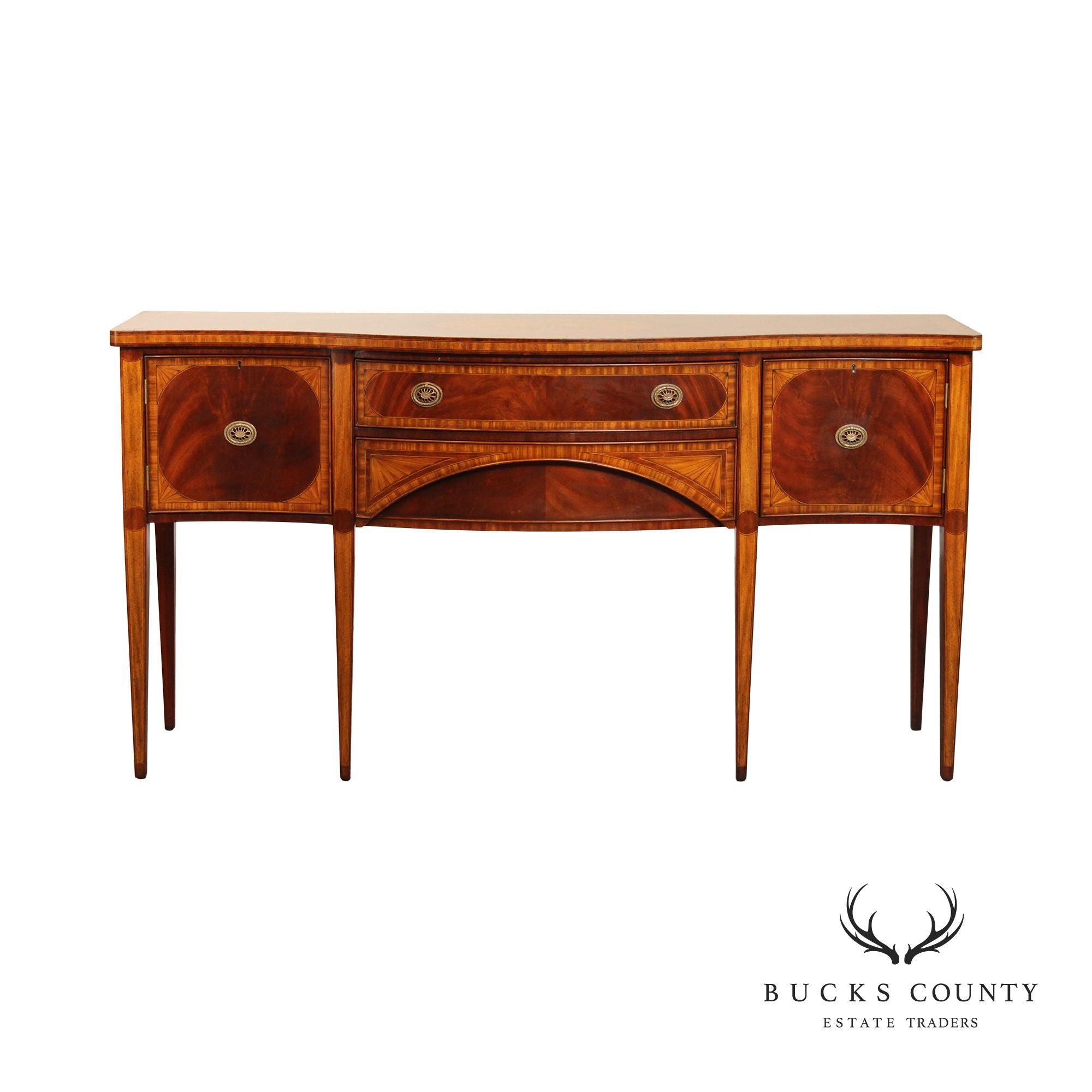 Maitland Smith Hepplewhite Style Mahogany Sideboard