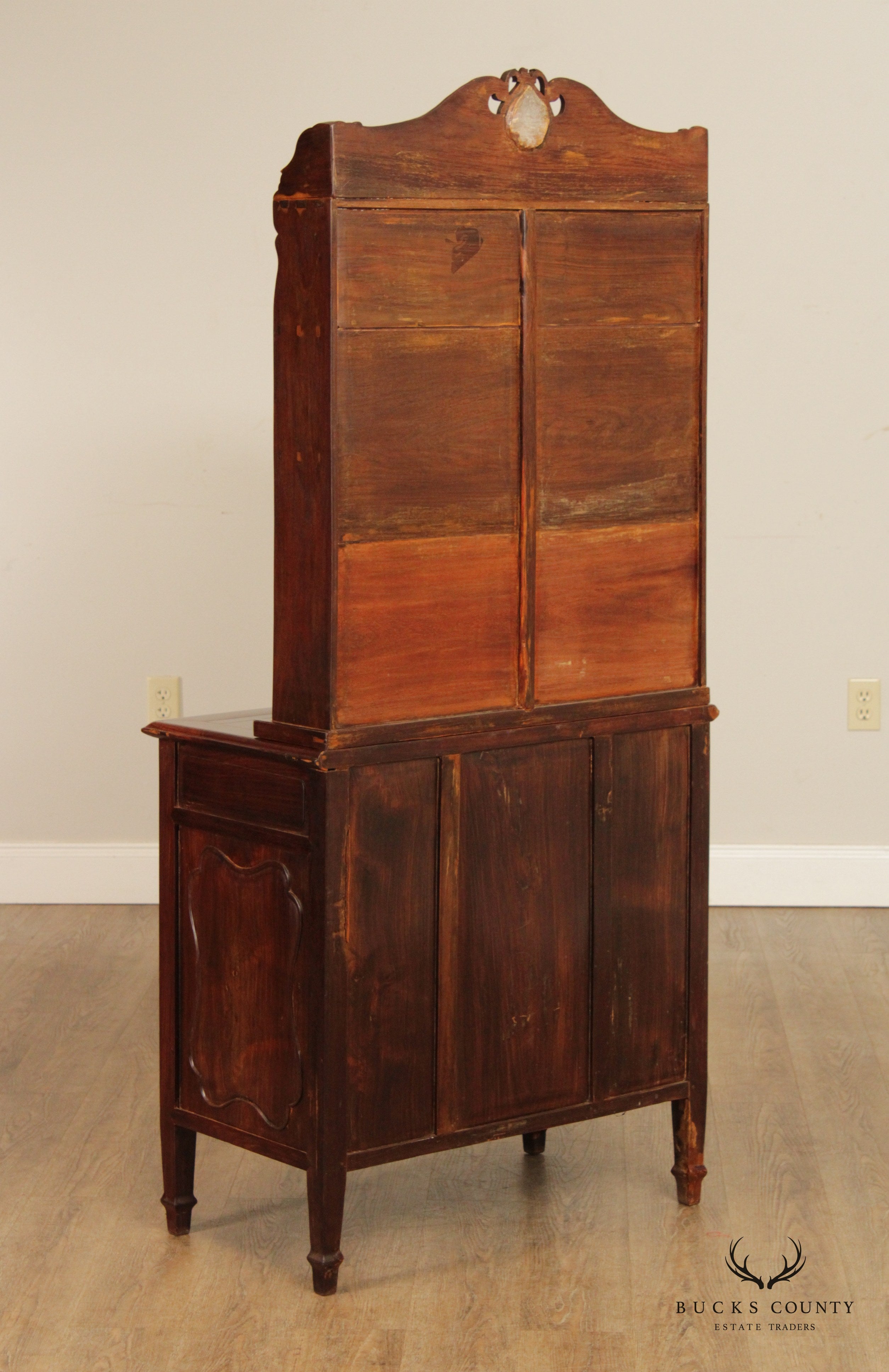 Antique Chinese Hardwood Etagere Cabinet