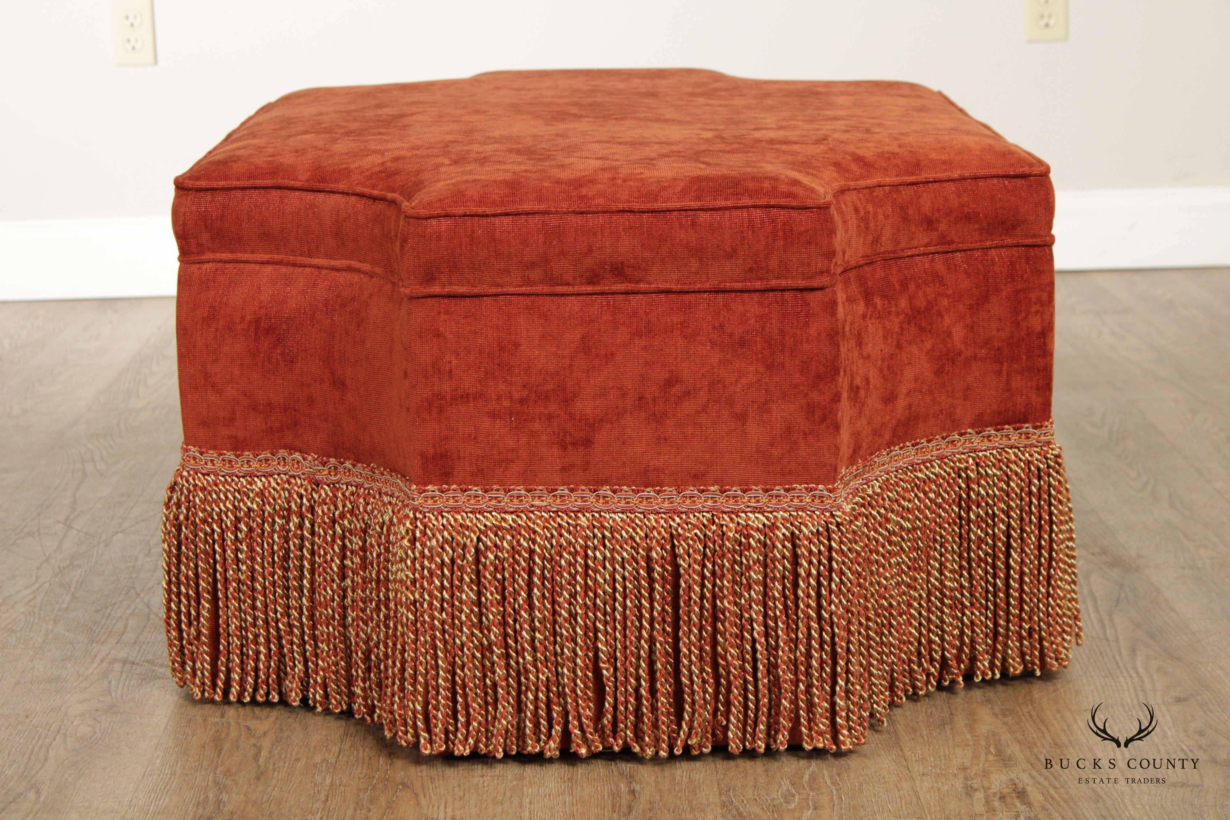 Massoud Furniture Custom Upholstered Ottoman