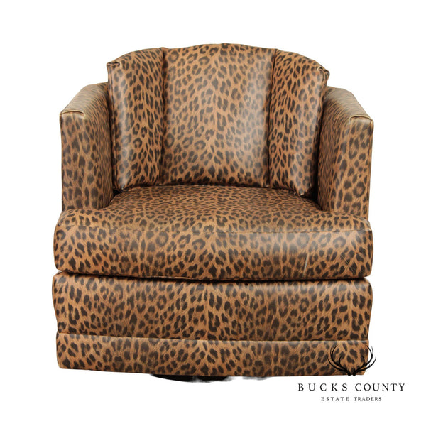 Disque Furniture Corp. Swivel Cheetah Print Swivel Club Chair