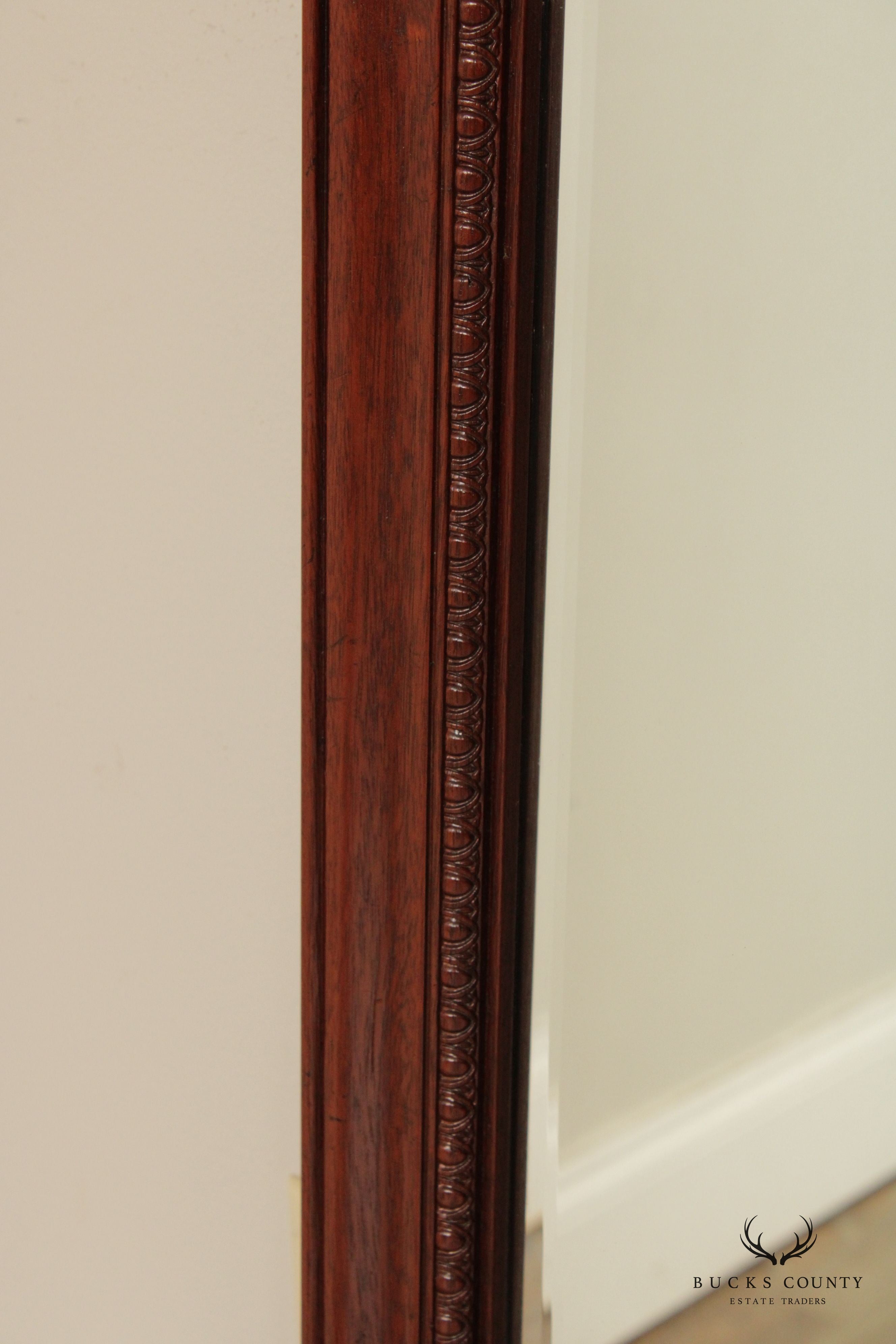 Baker Furniture Chippendale Style Carved Mahogany Wall Mirror