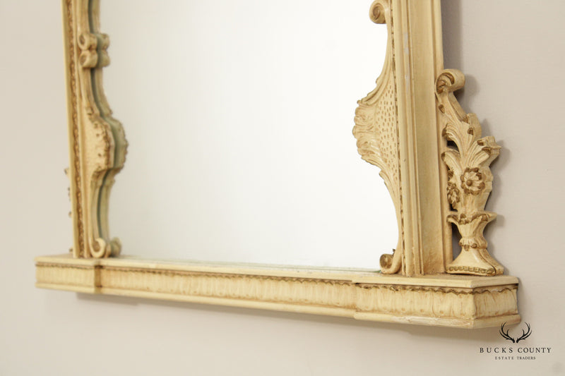 Italian Florentine Style Pier Mirror with Marble Top Bench