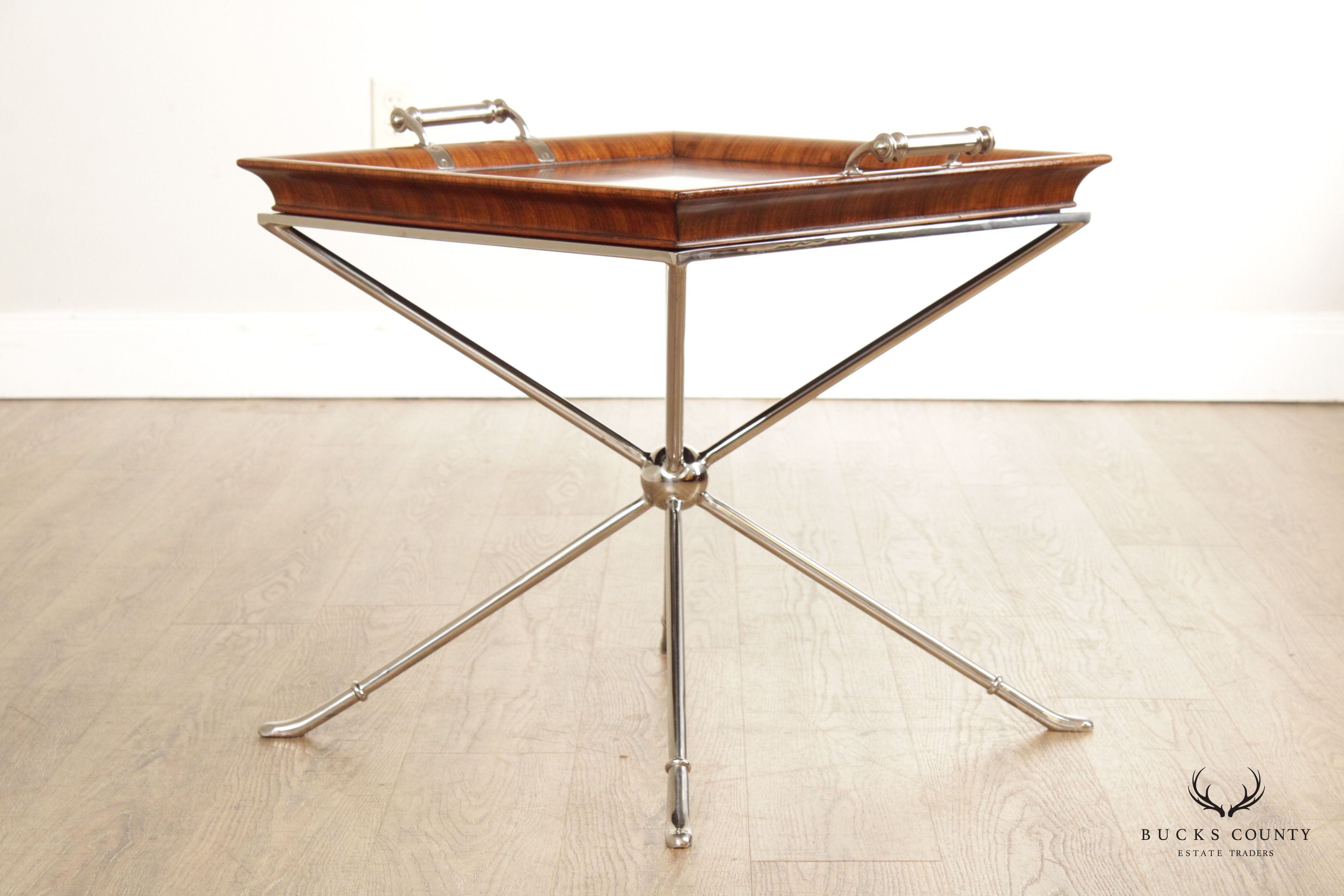 Theodore Alexander Modern Parquetry Tray Table