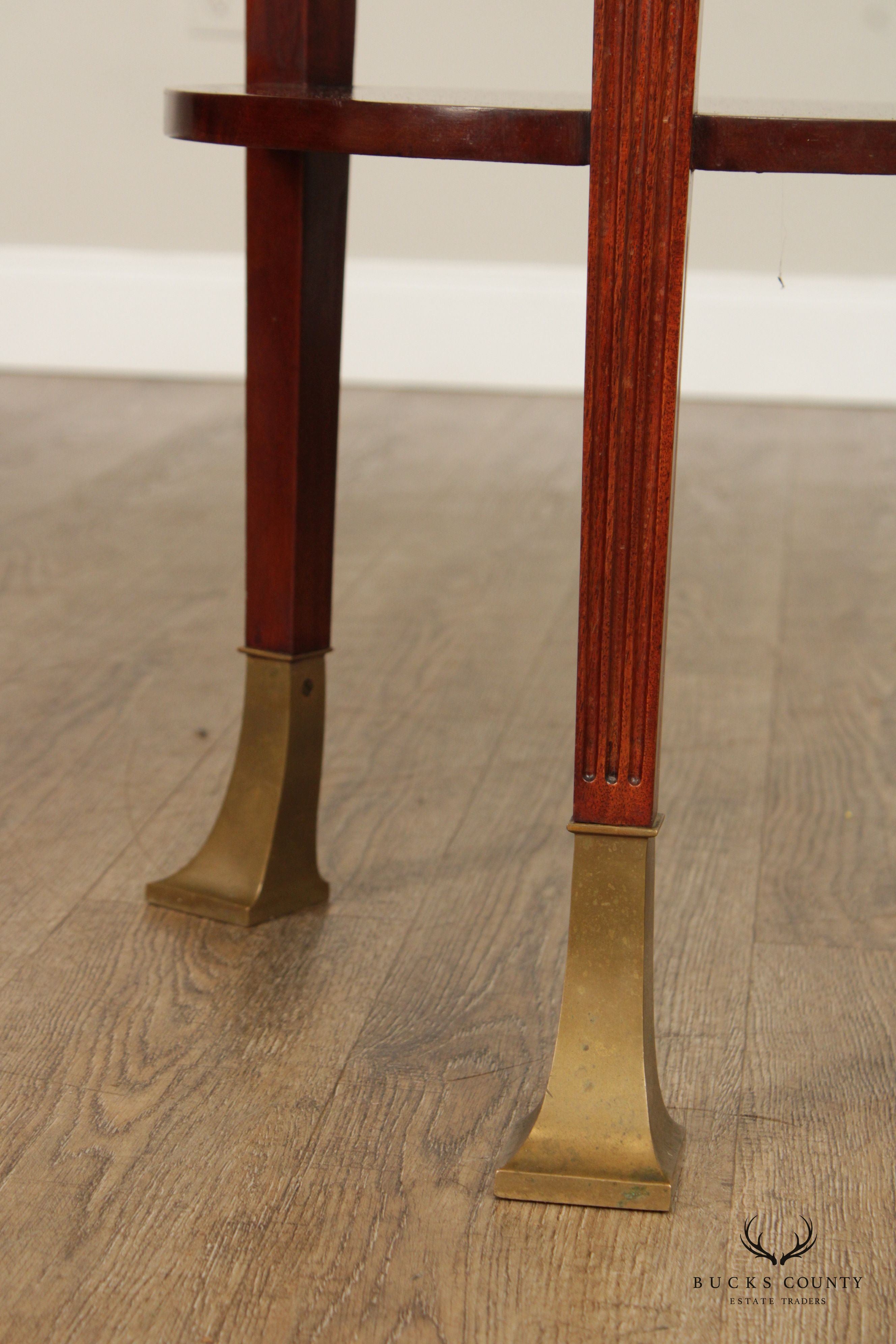 Art Deco Two-Tier Mahogany Side Table