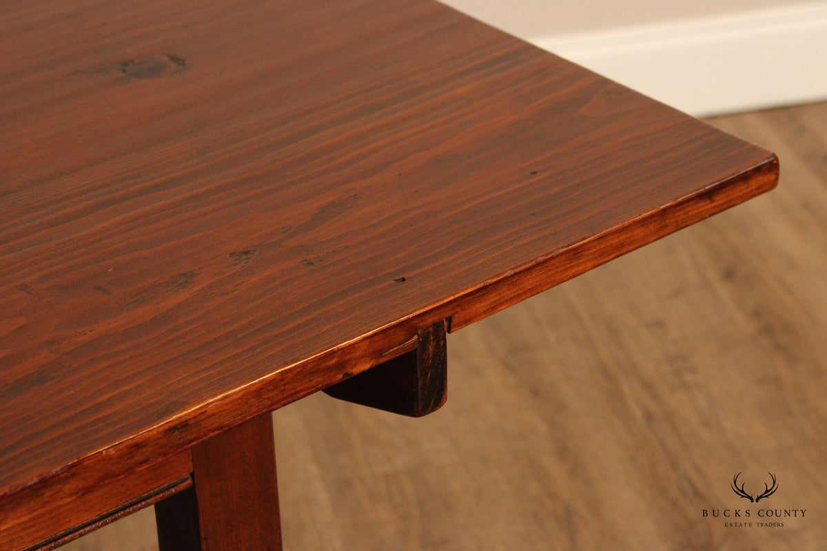 Stephen Von Hohen Farmhouse Style Pine Trestle Dining Table