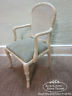 Pair of Faux Naturalistic White Washed Arm Chairs