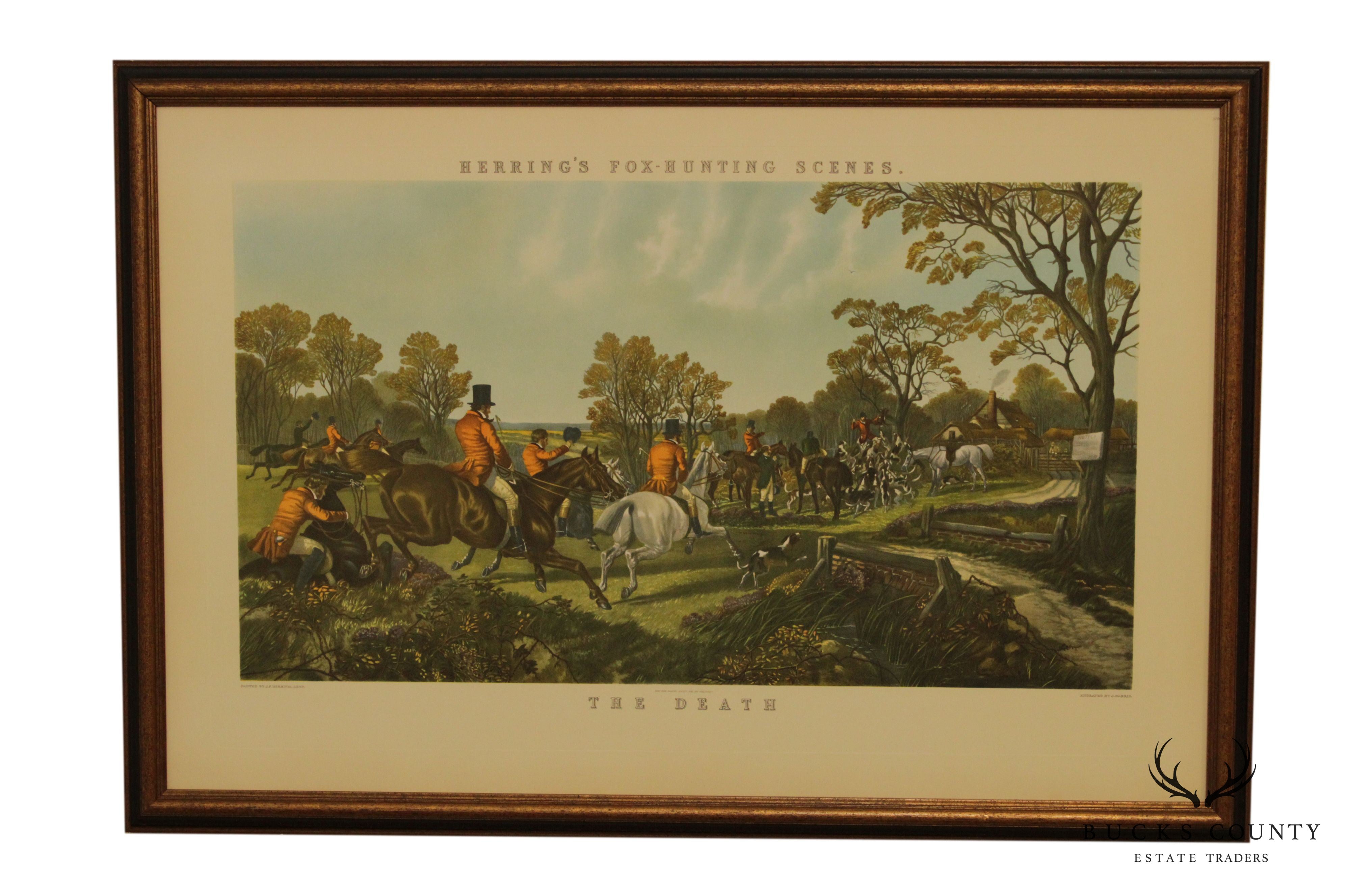 Herring's Fox Hunting Scenes Vintage Framed Print 'The Death'