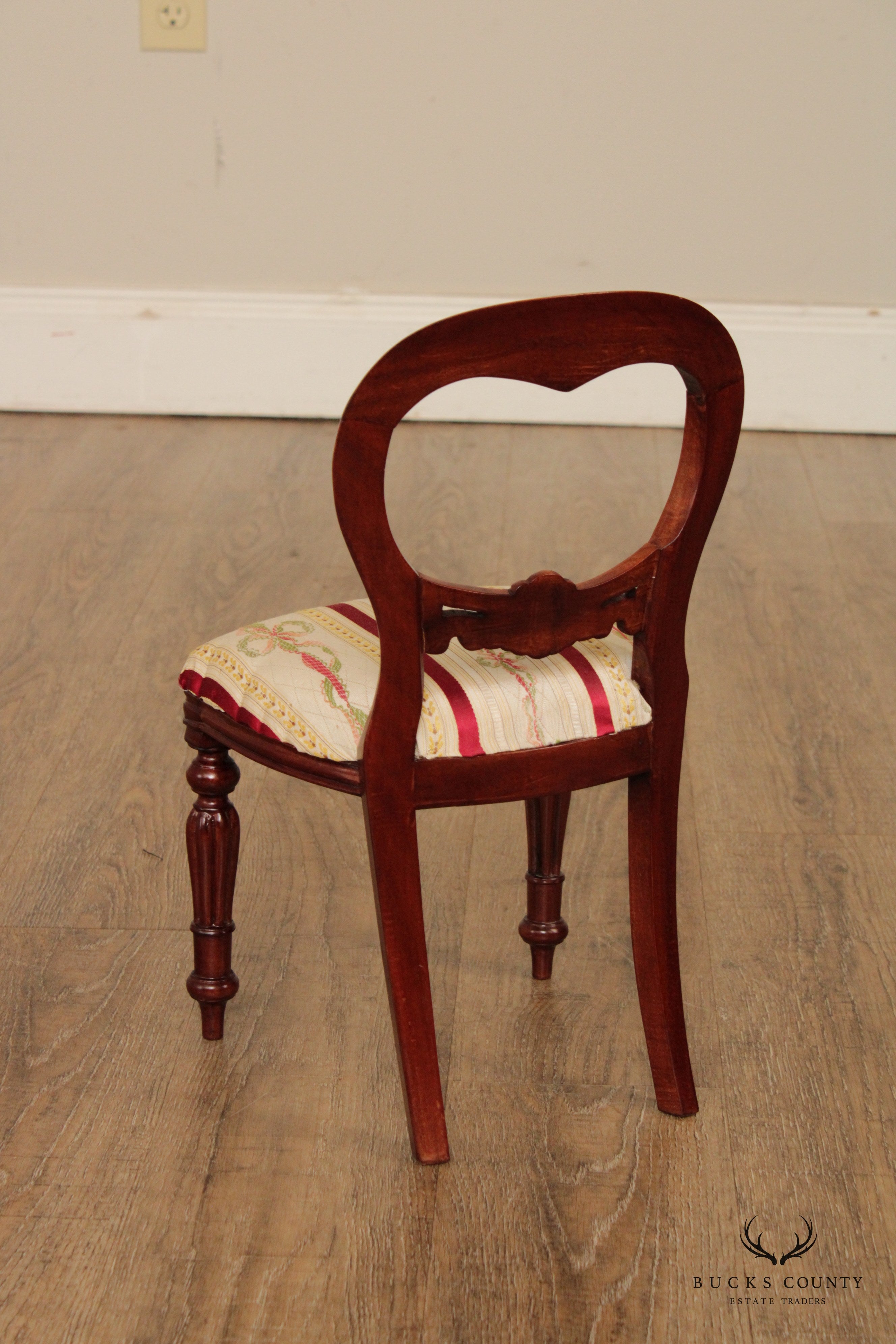 Victorian Style Balloon Back Mahogany Children's or Doll Parlor Chair