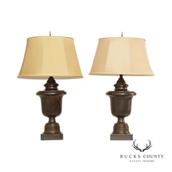Pair of Robert Abbey 'Templeton' Urn Form Table Lamps