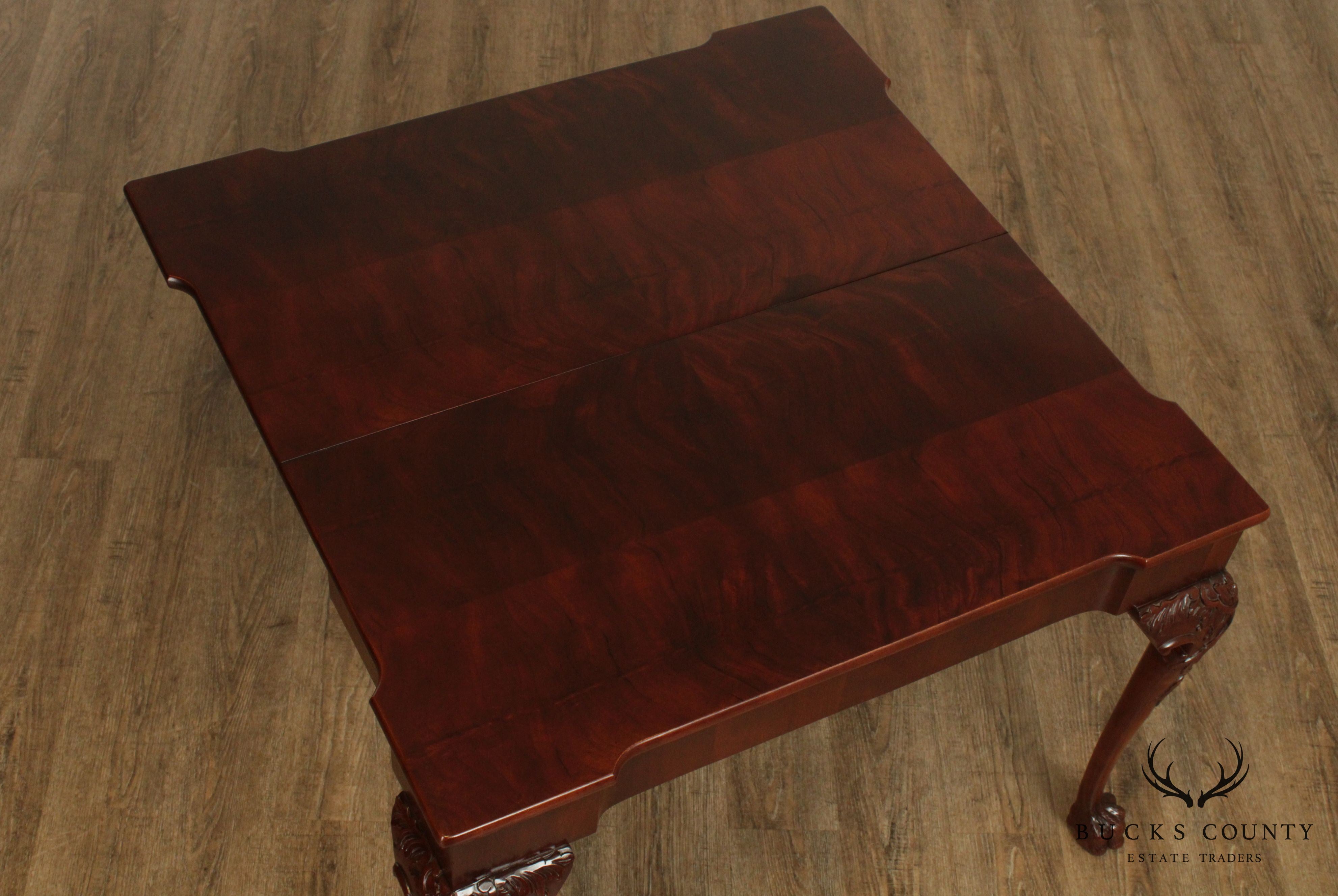 Chippendale Style Custom Quality Mahogany Game Table