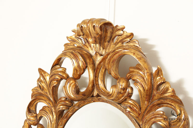 Harrison & Gil Dauphine Gilt Wood Rococo Style Wall Mirror