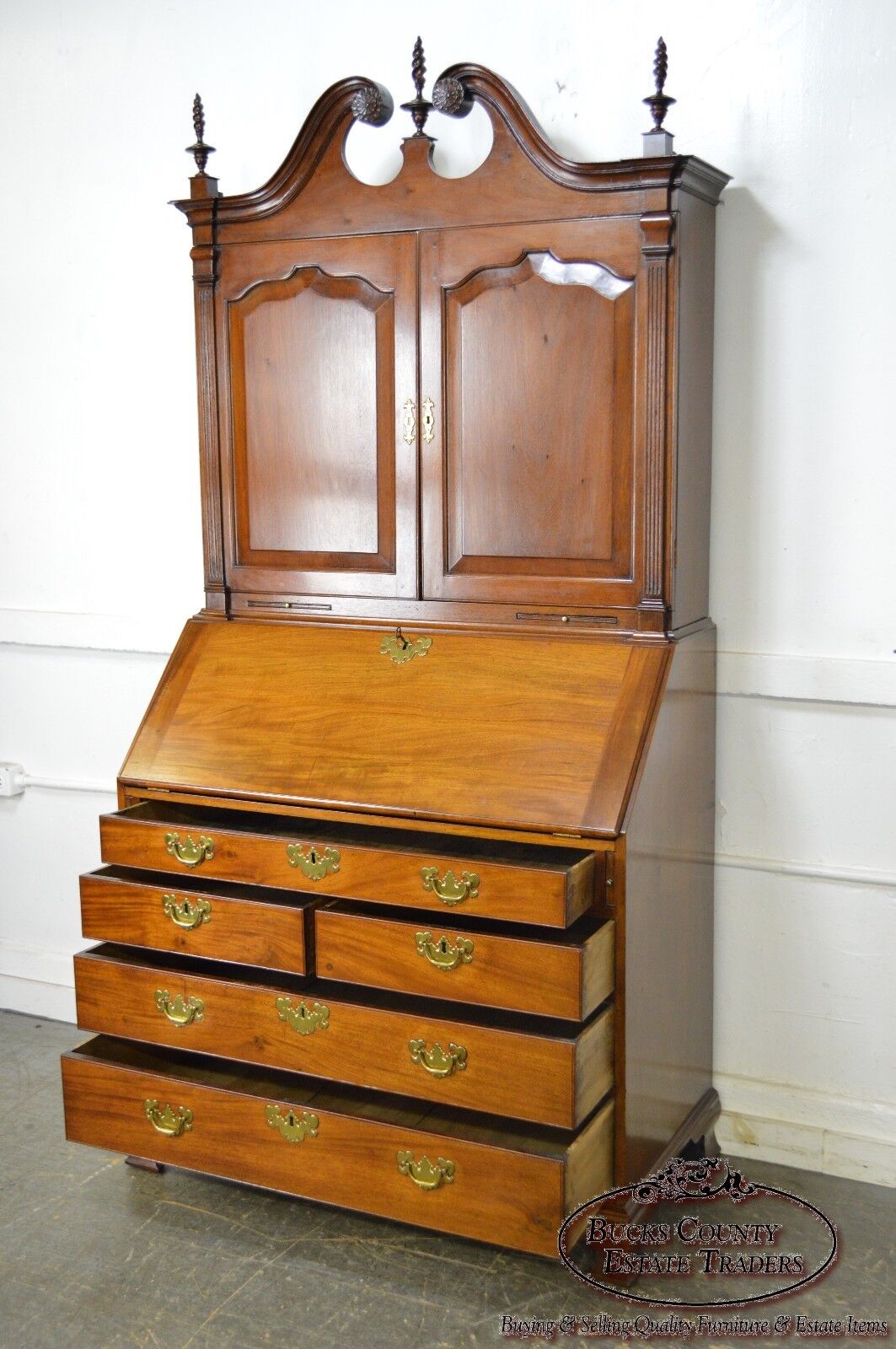 Chippendale Style 18th Century Mahogany Secretary Desk