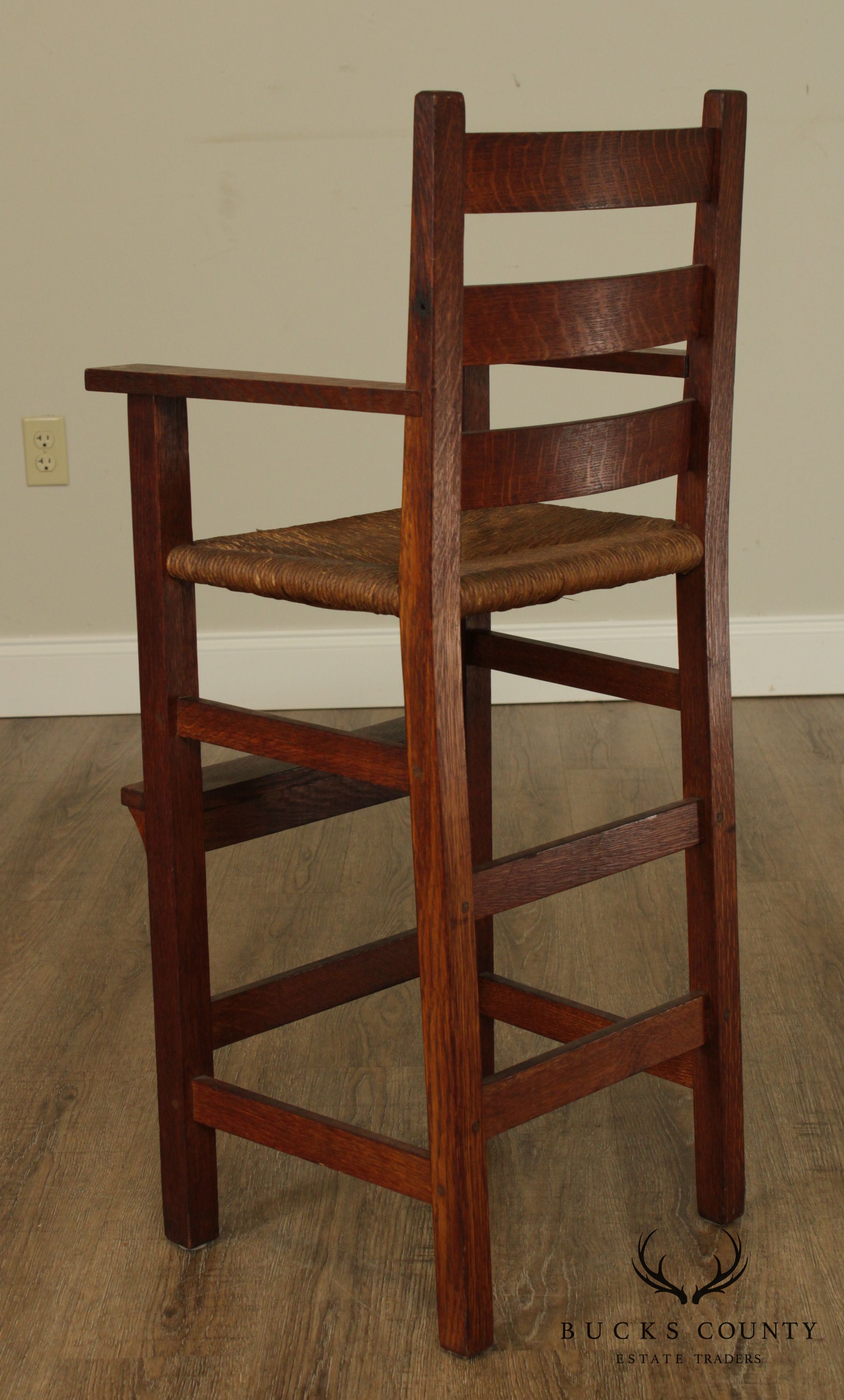 Gustav Stickley Antique Mission Oak High Chair